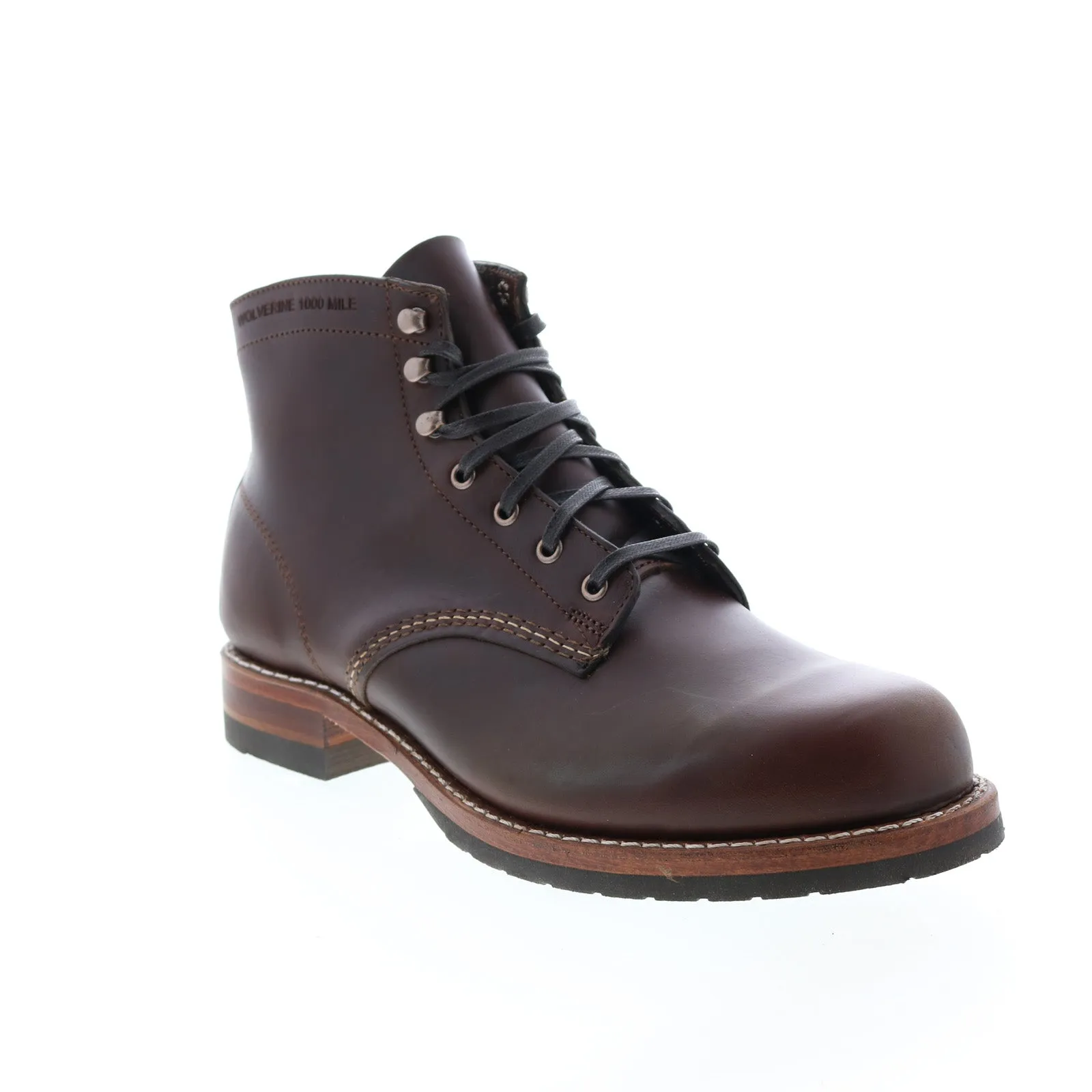 Wolverine 1000 Mile Evans W990072 Mens Brown Leather Casual Dress Boots Western Style