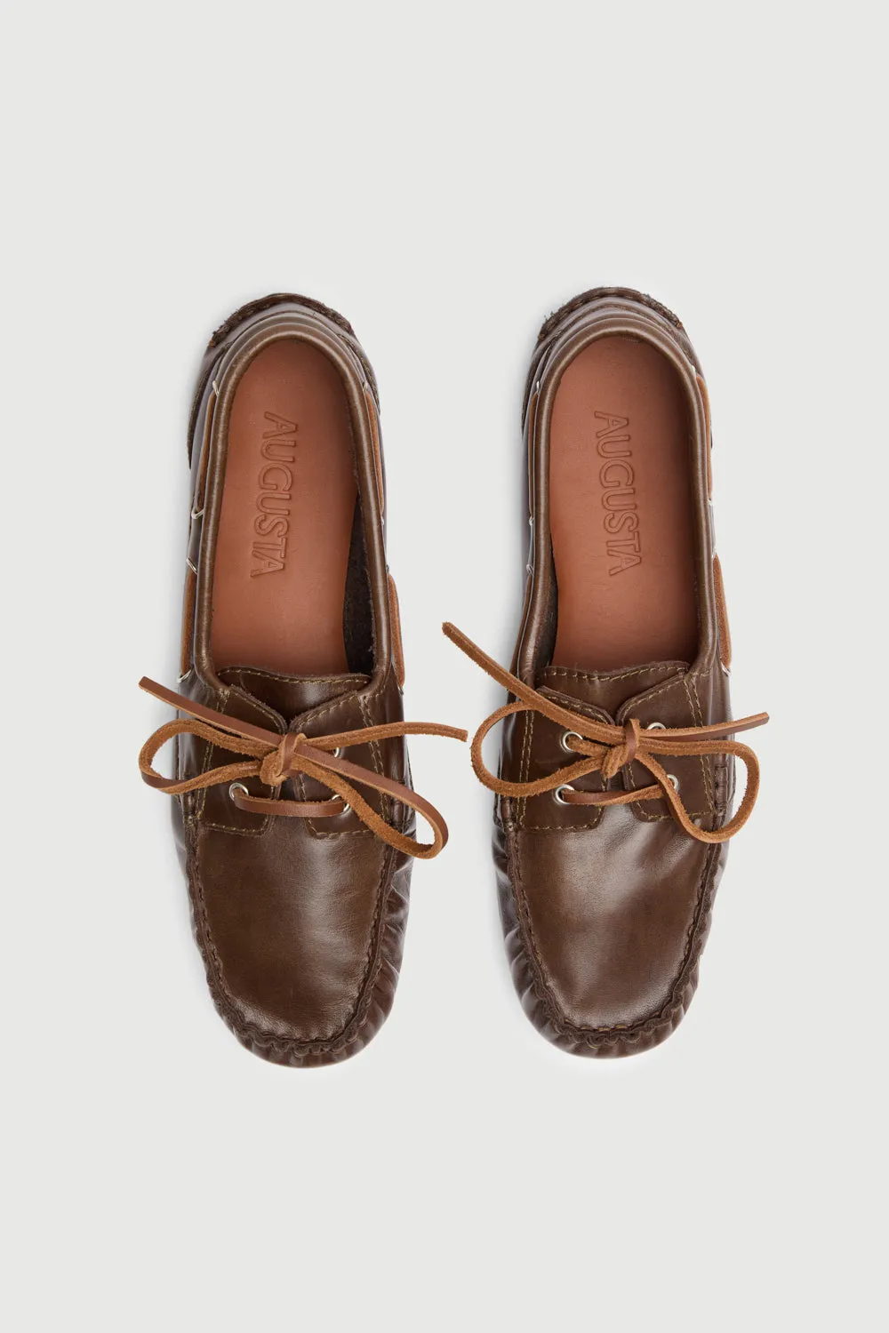 Adjustable Fit Ivy loafers in Chocolate Leather