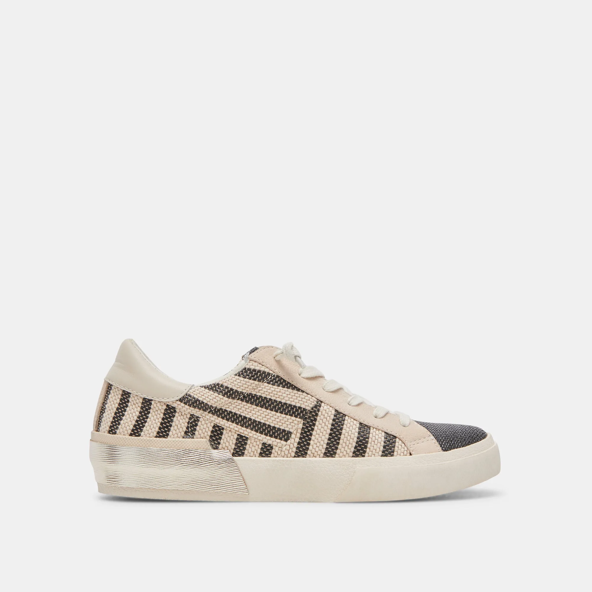 Unbeatable performance Fashion Must-Have ZINA PATCH SNEAKERS BLACK BEIGE RAFFIA