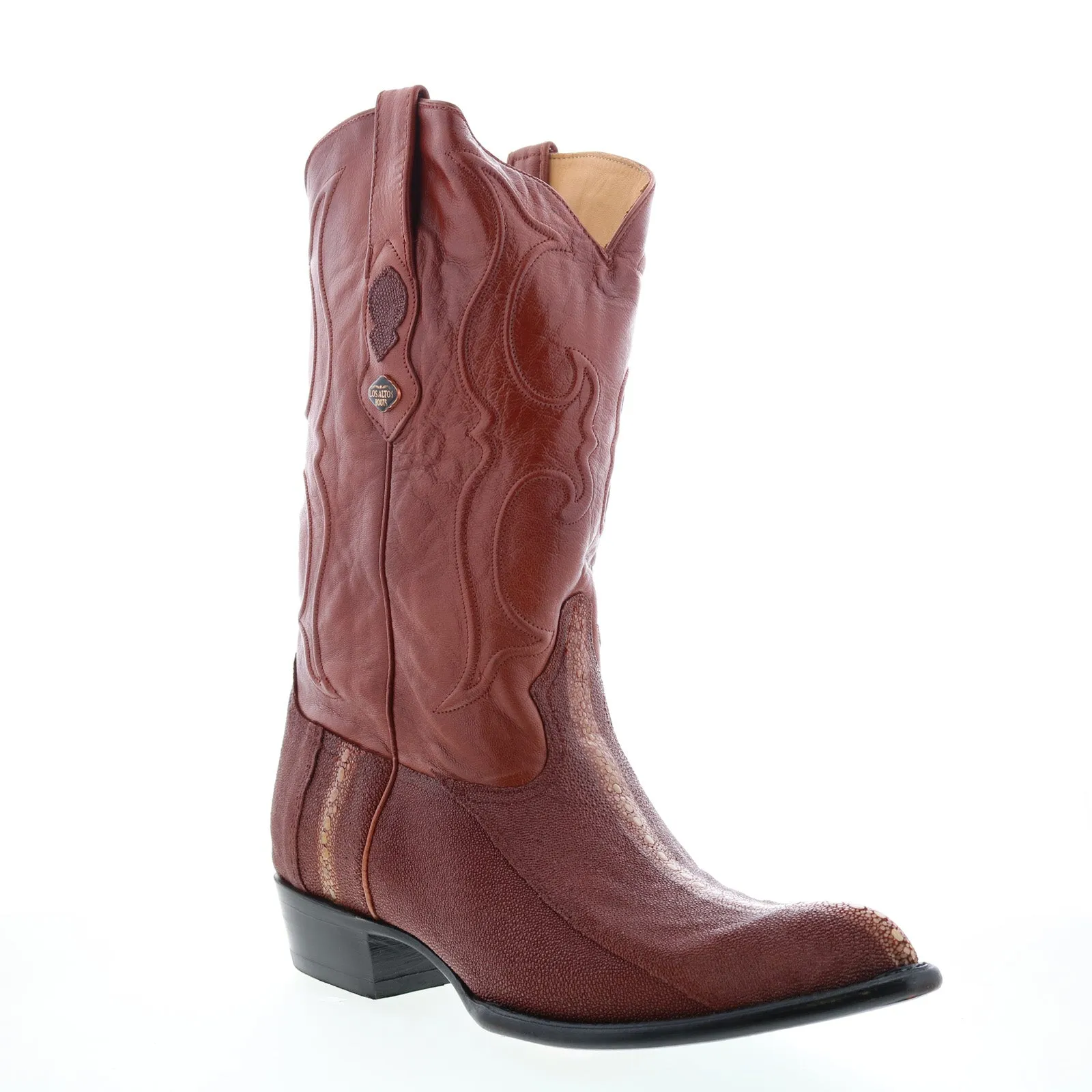 Los Altos J-Toe Stingray Rowstone Mens Brown Wide Cowboy Western Boots Horse Riding Ultimate Wear