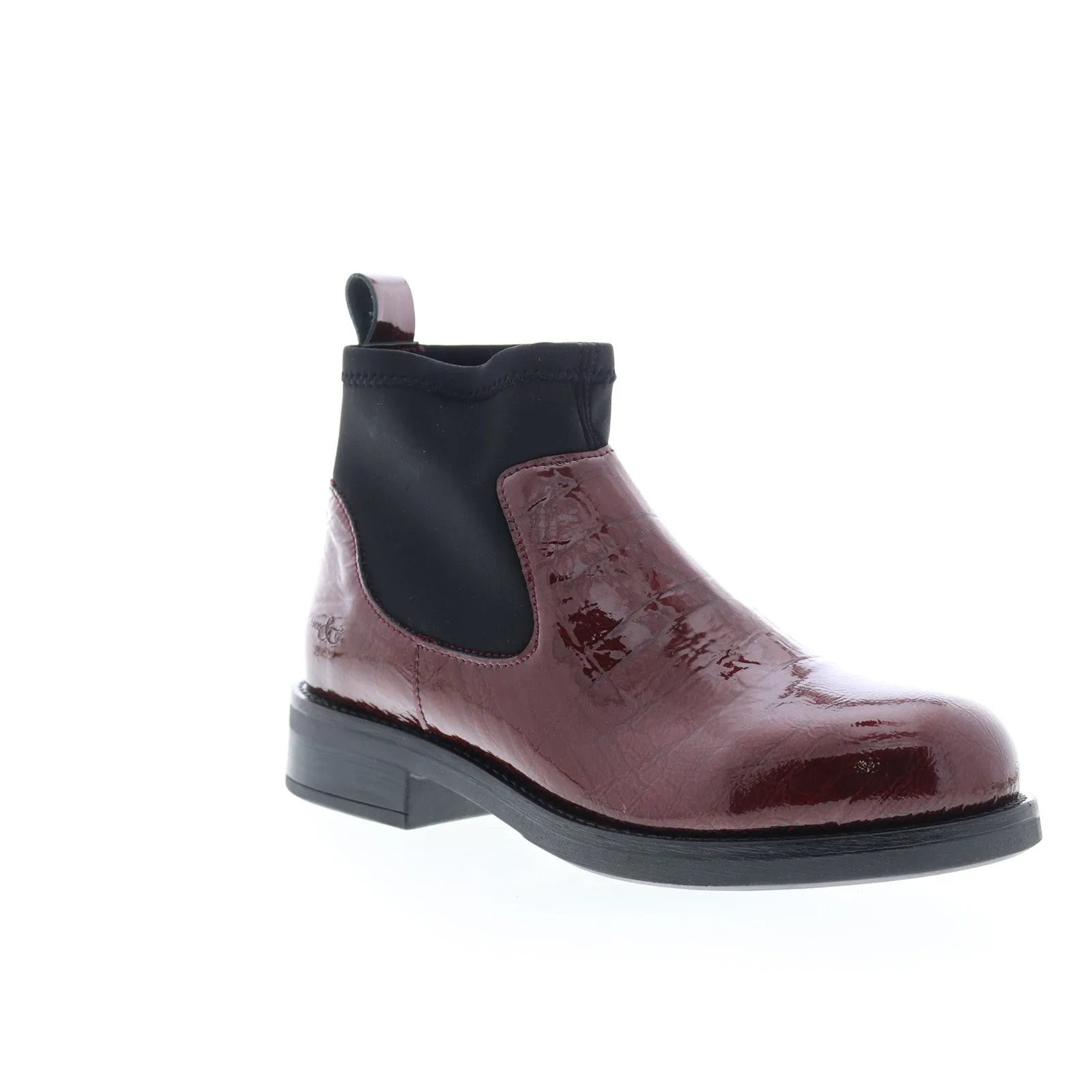 Durable Comfort Bos. & Co. Noel Womens Burgundy Synthetic Slip On Casual Dress Boots
