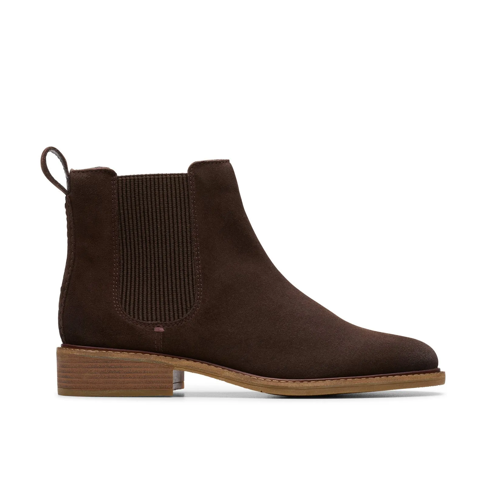 Sleek Finish Clarks Cologne Arlo 2 26178749 Womens Brown Suede Slip On Chelsea Boots
