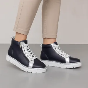 LE SANSA BOBBY NAVY SILVER Slip Resistant Functional Footwear