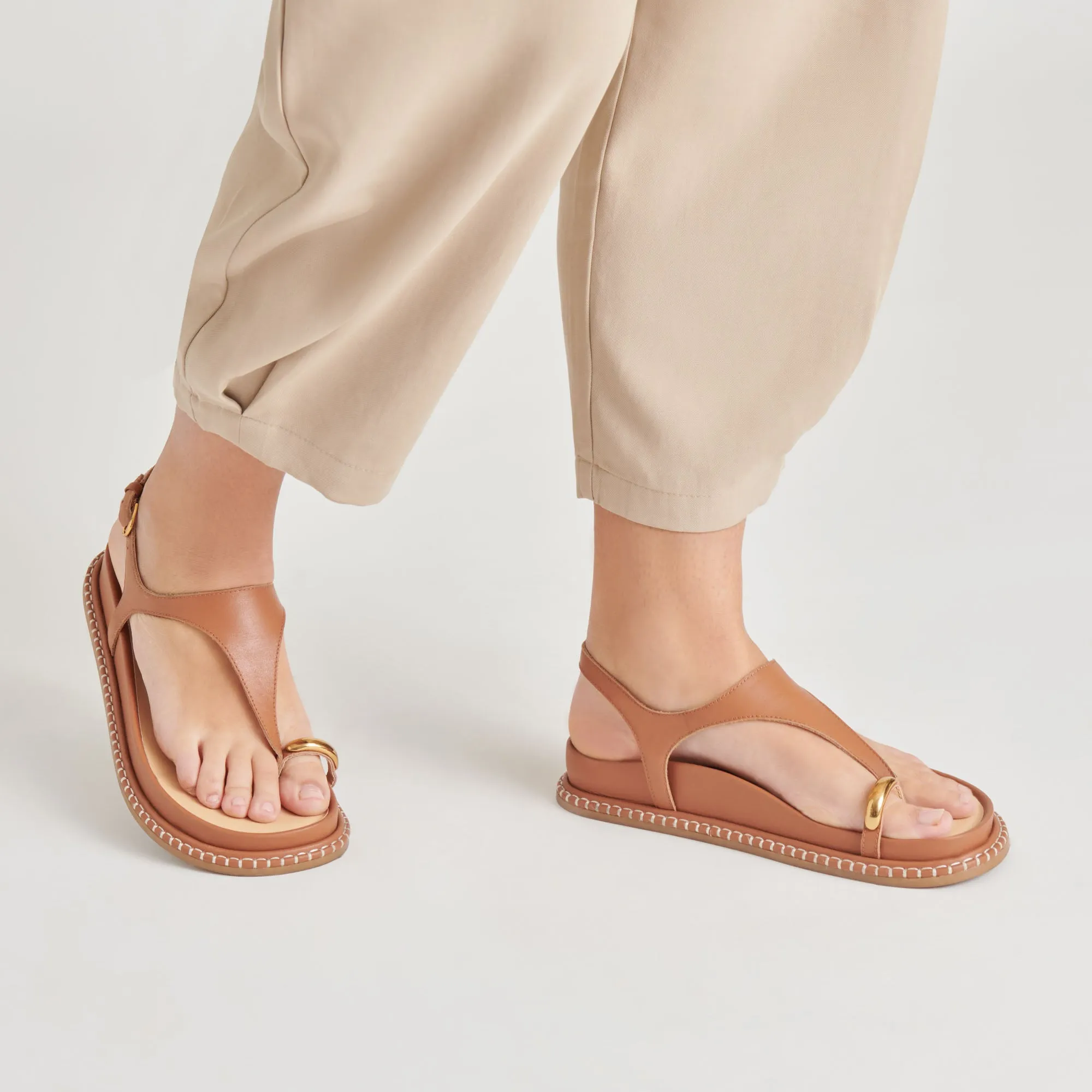 Quick Grab Simple Glam STEFAN SANDALS SADDLE LEATHER