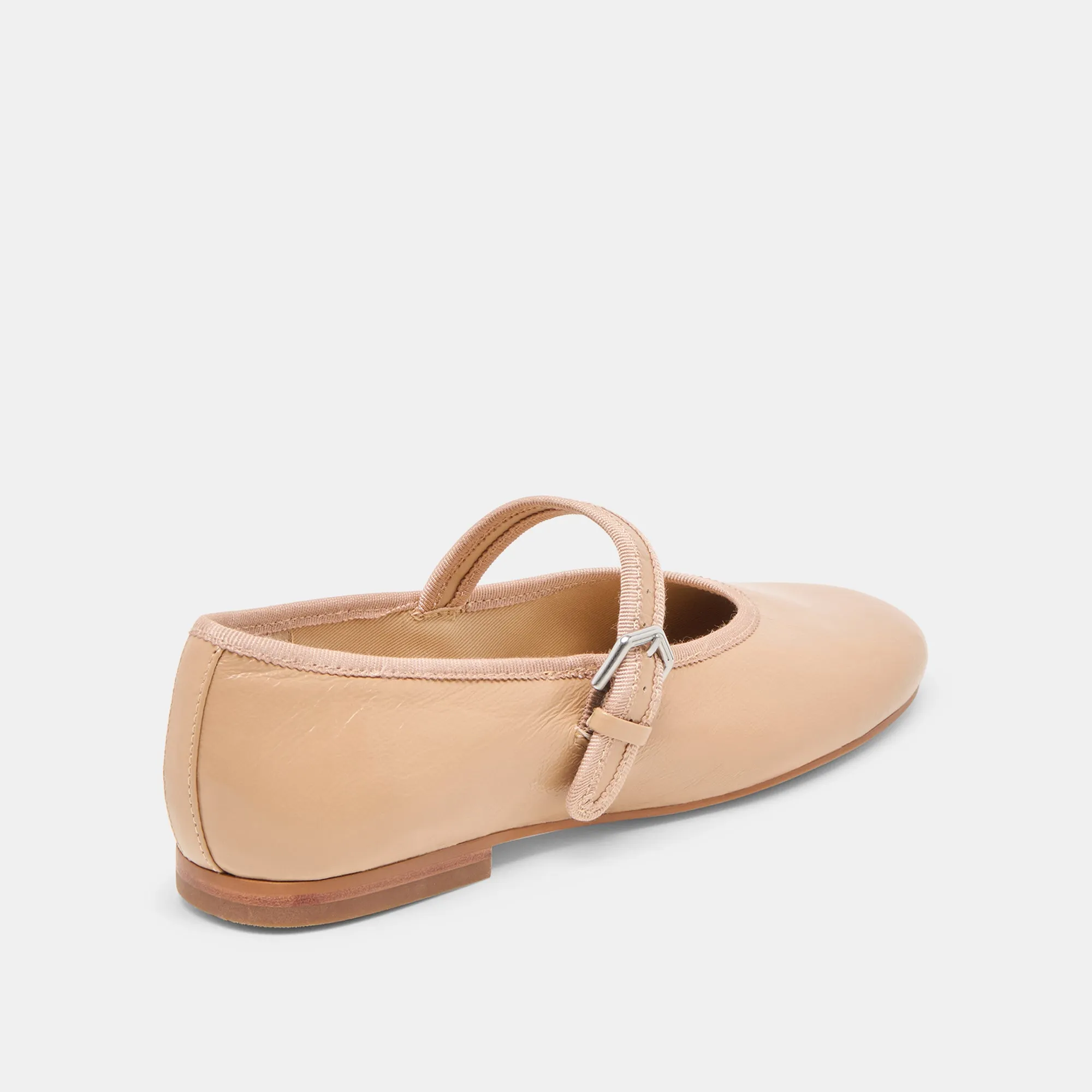 ROSLYN BALLET FLATS LIGHT TAN LEATHER Design Show School Glow