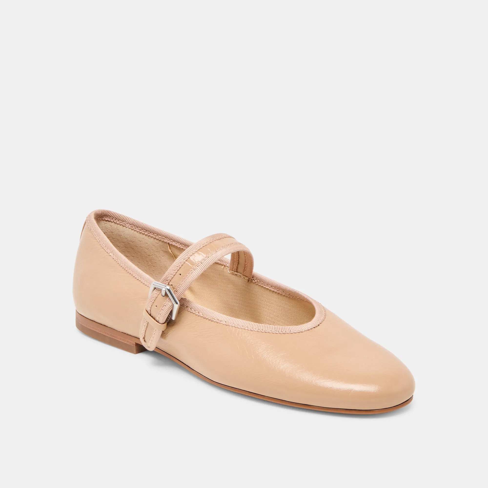 ROSLYN BALLET FLATS LIGHT TAN LEATHER Versatile Walk Pointed Toe