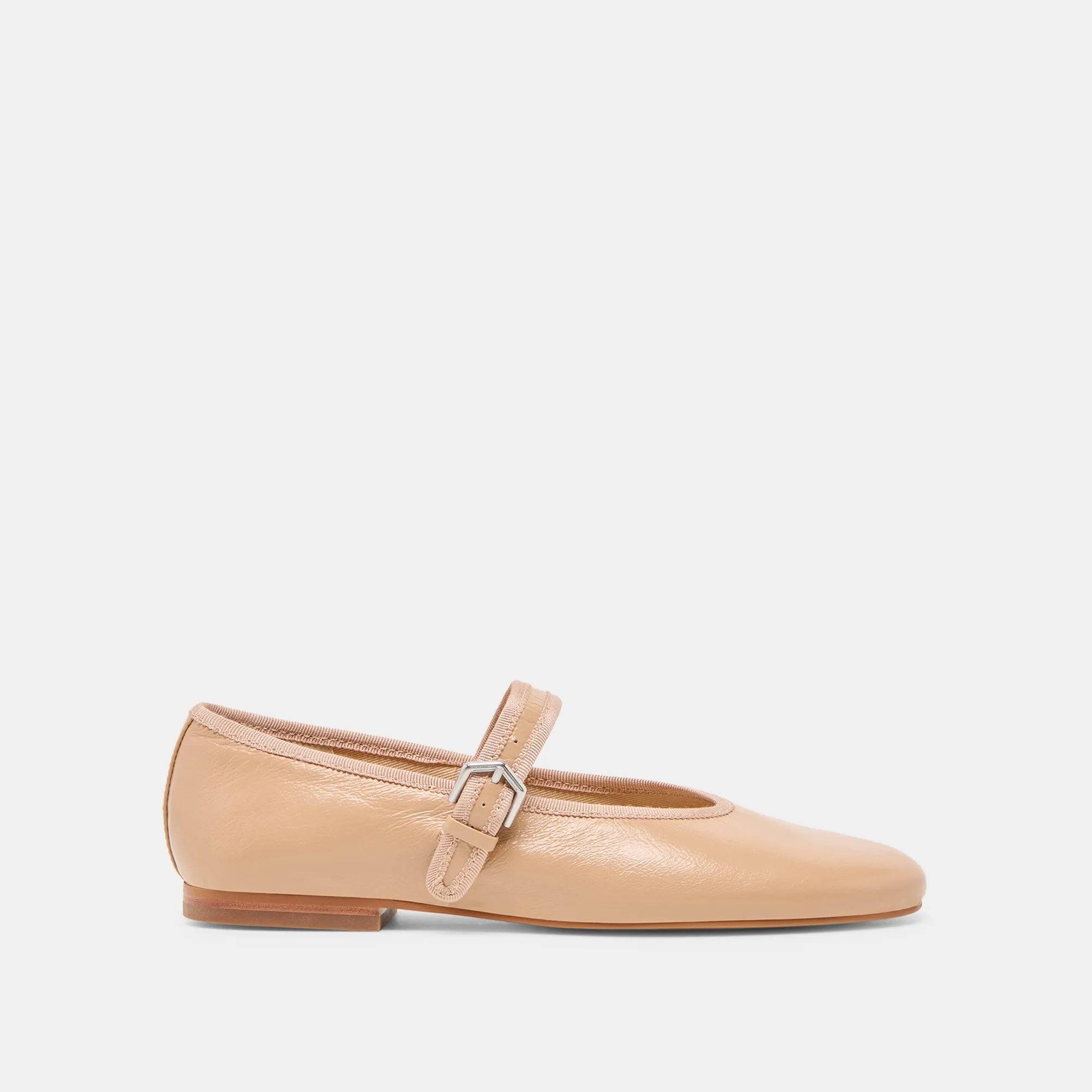 ROSLYN BALLET FLATS LIGHT TAN LEATHER Hill Walk Zip Fast