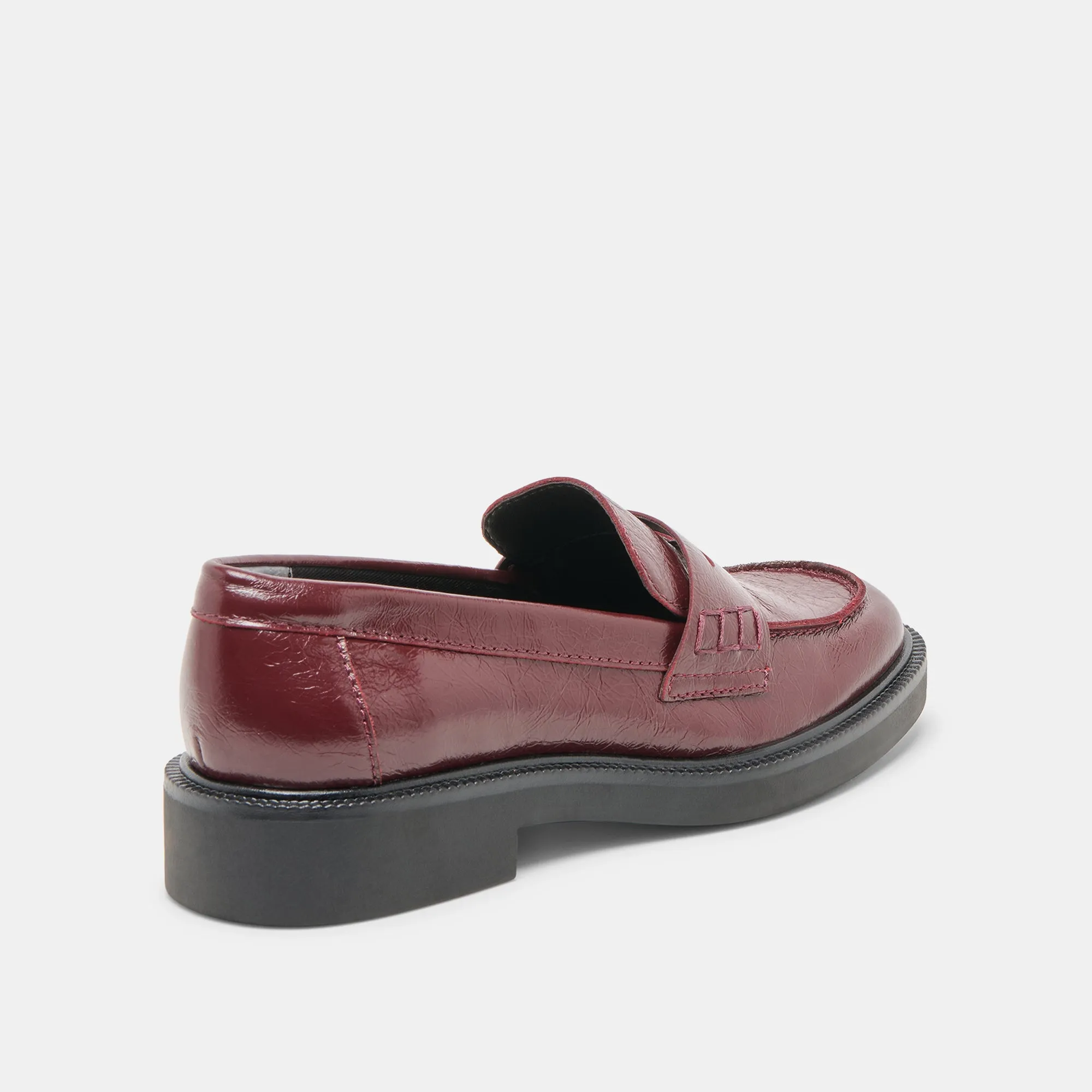 TIGGY LOAFERS OXBLOOD CRINKLE PATENT Lightweight Construction Balcony Look