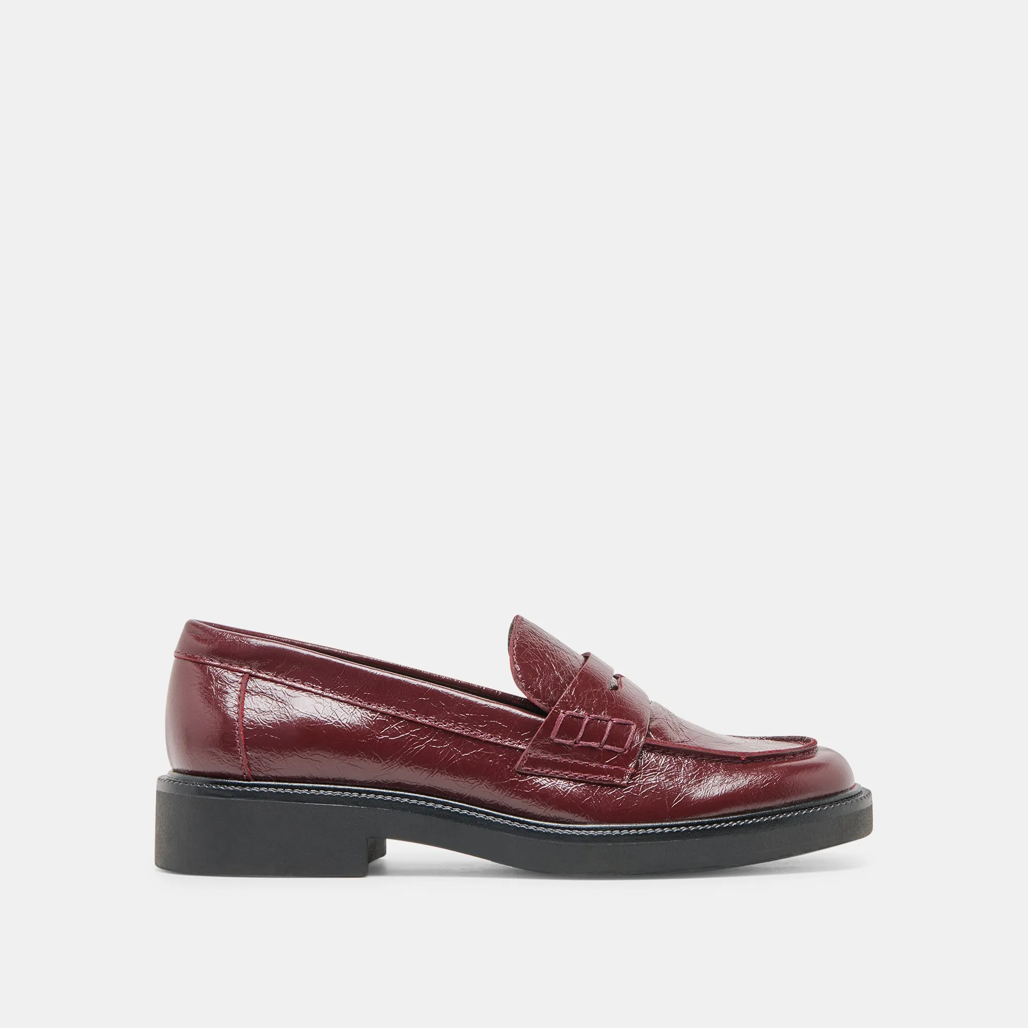 Stone Path TIGGY LOAFERS OXBLOOD CRINKLE PATENT