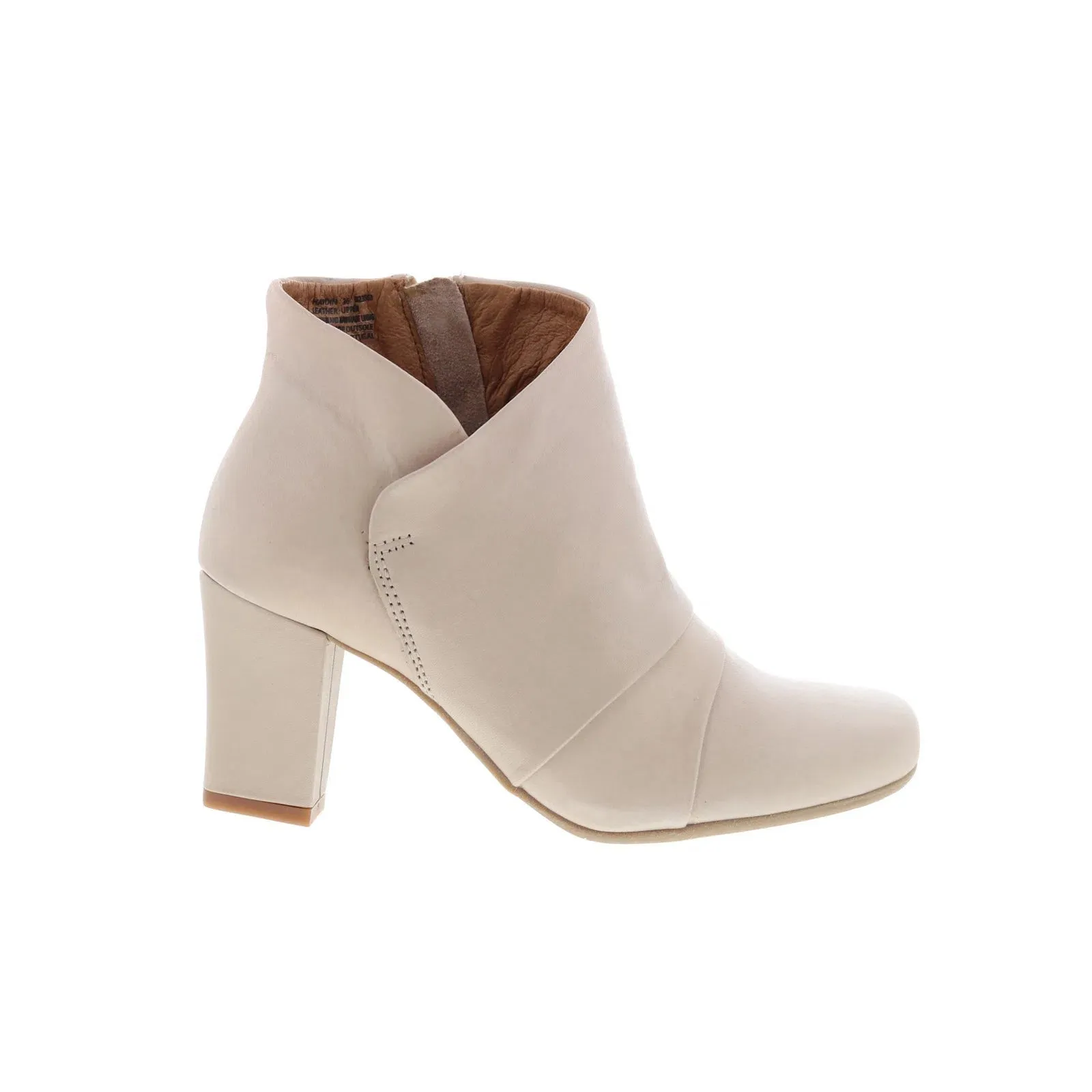 Miz Mooz Haydin Womens Beige Leather Zipper Ankle & Booties Boots Functional Fit