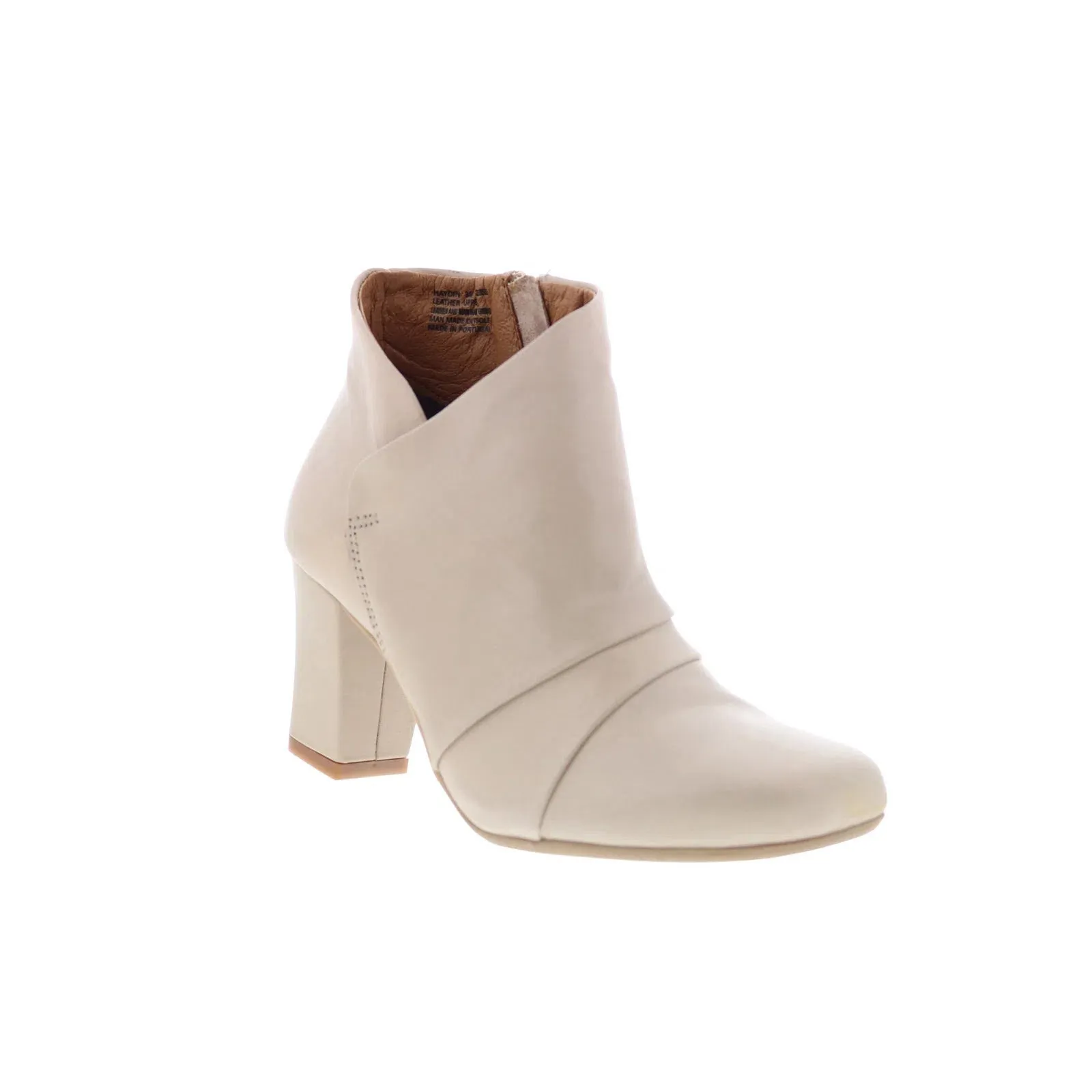 Miz Mooz Haydin Womens Beige Leather Zipper Ankle & Booties Boots reinforced sole
