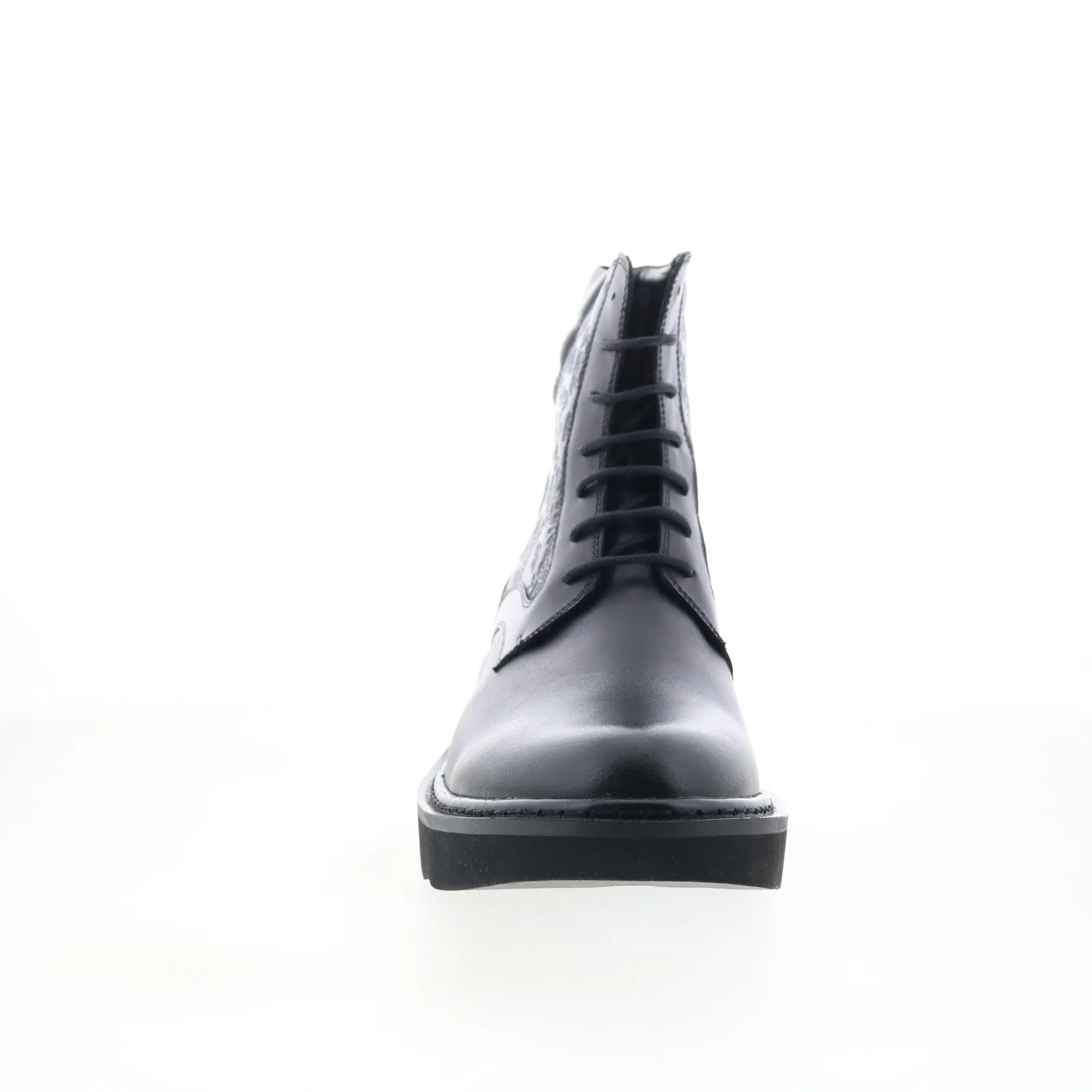 High-traction Robert Graham Geneva RG5898B Mens Black Leather Lace Up Casual Dress Boots