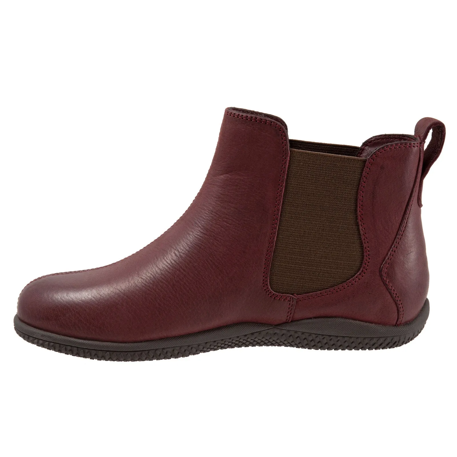 Quick Access Softwalk Highland S2053-626 Womens Burgundy Leather Slip On Chelsea Boots