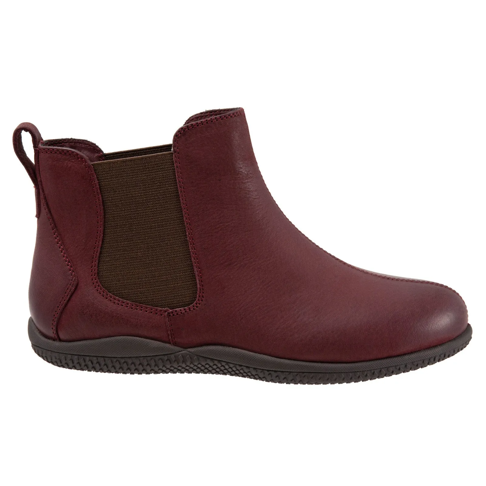 Casual Outfit Softwalk Highland S2053-626 Womens Burgundy Leather Slip On Chelsea Boots