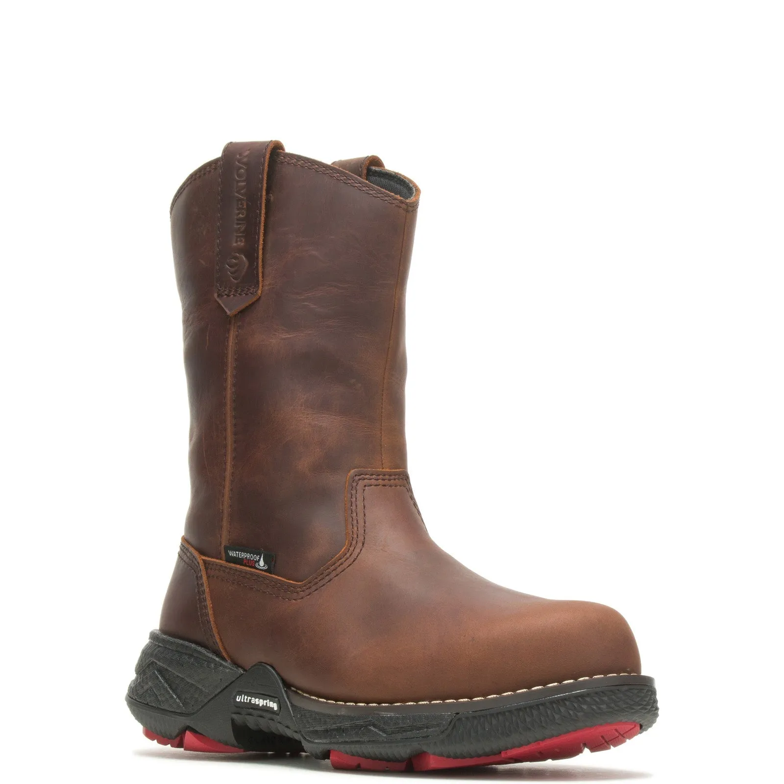 Wolverine Hellcat Fuse DuraShocks Ultraspring Wellington Mens Brown Boots Comfortable Touch Protective Wear