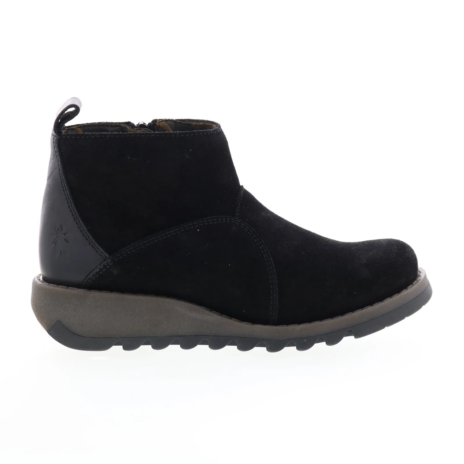 Fly London Sely SELY918FLY-004 Womens Black Suede Ankle & Booties Boots Traction Line Memory Foam