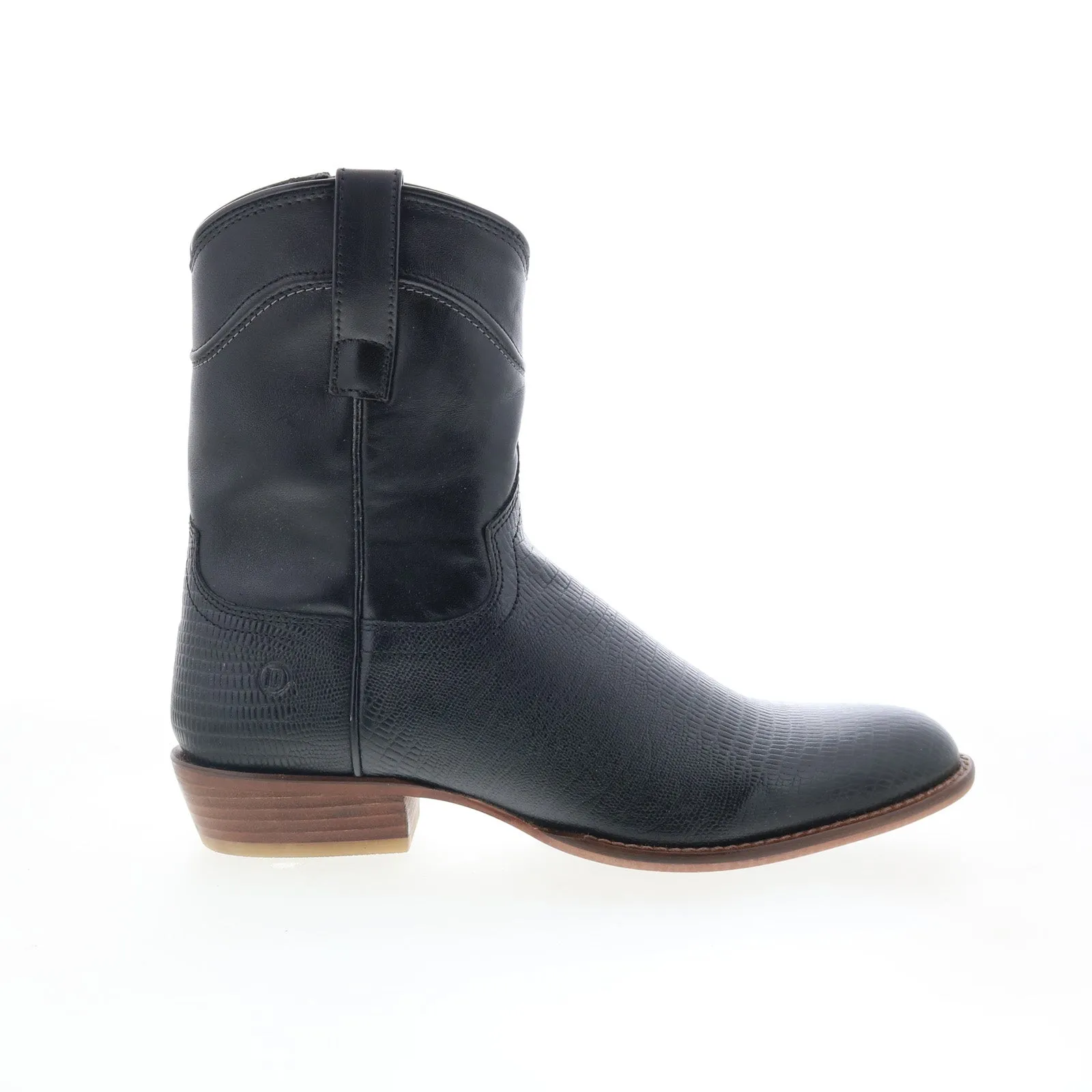 Dingo Jackson DI-328 Mens Black Leather Zipper Western Boots Modern Comfort Padded Tongue