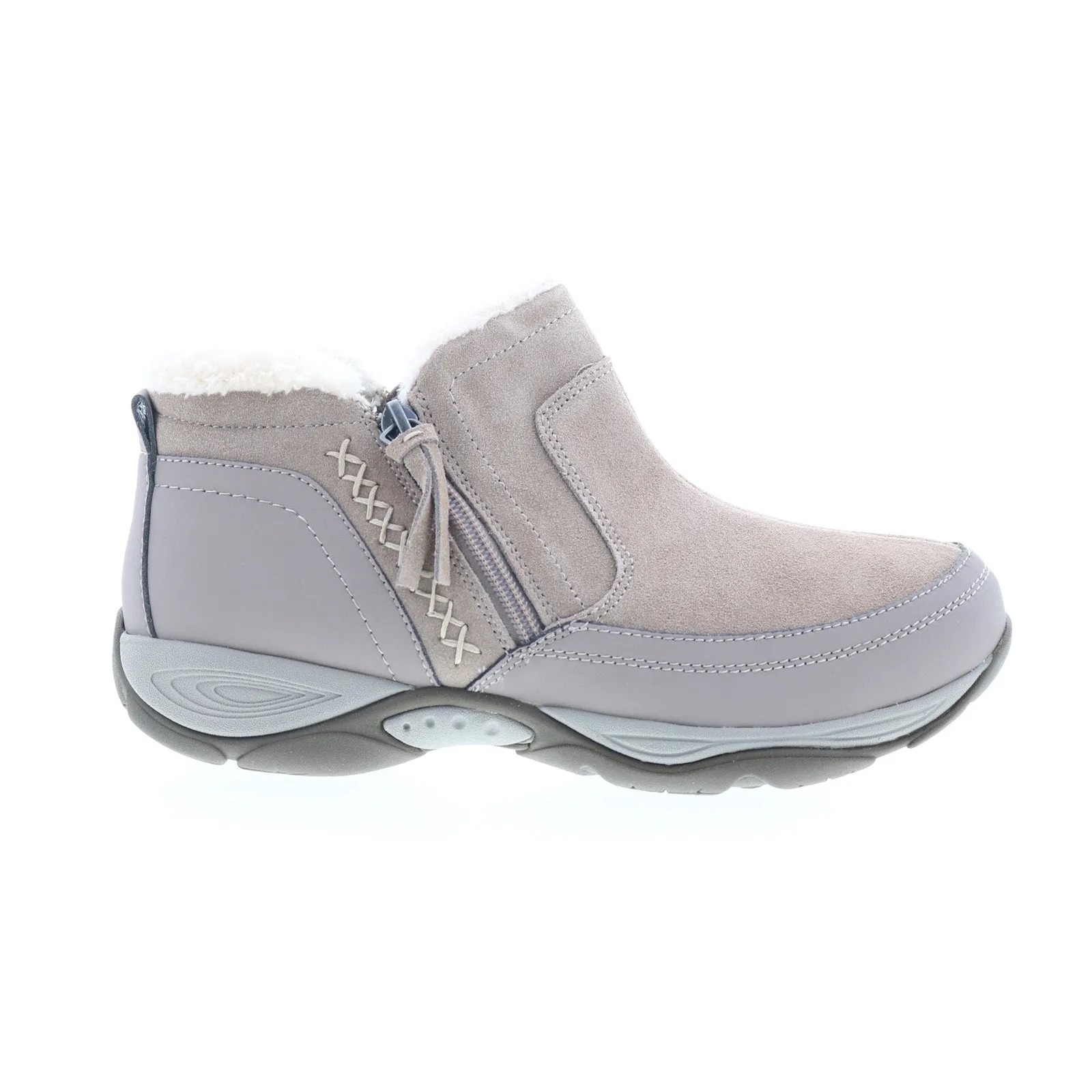 Weekend Escape Easy Spirit Epic SEEPIC Womens Gray Wide Suede Zipper Casual Dress Boots