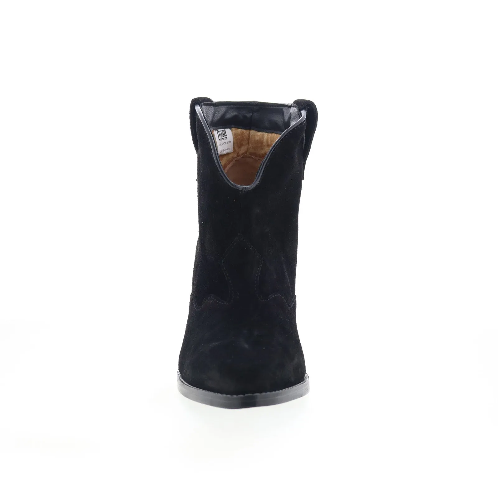 soft fit Dingo Flannie DI-342 Womens Black Suede Slip On Ankle & Booties Boots