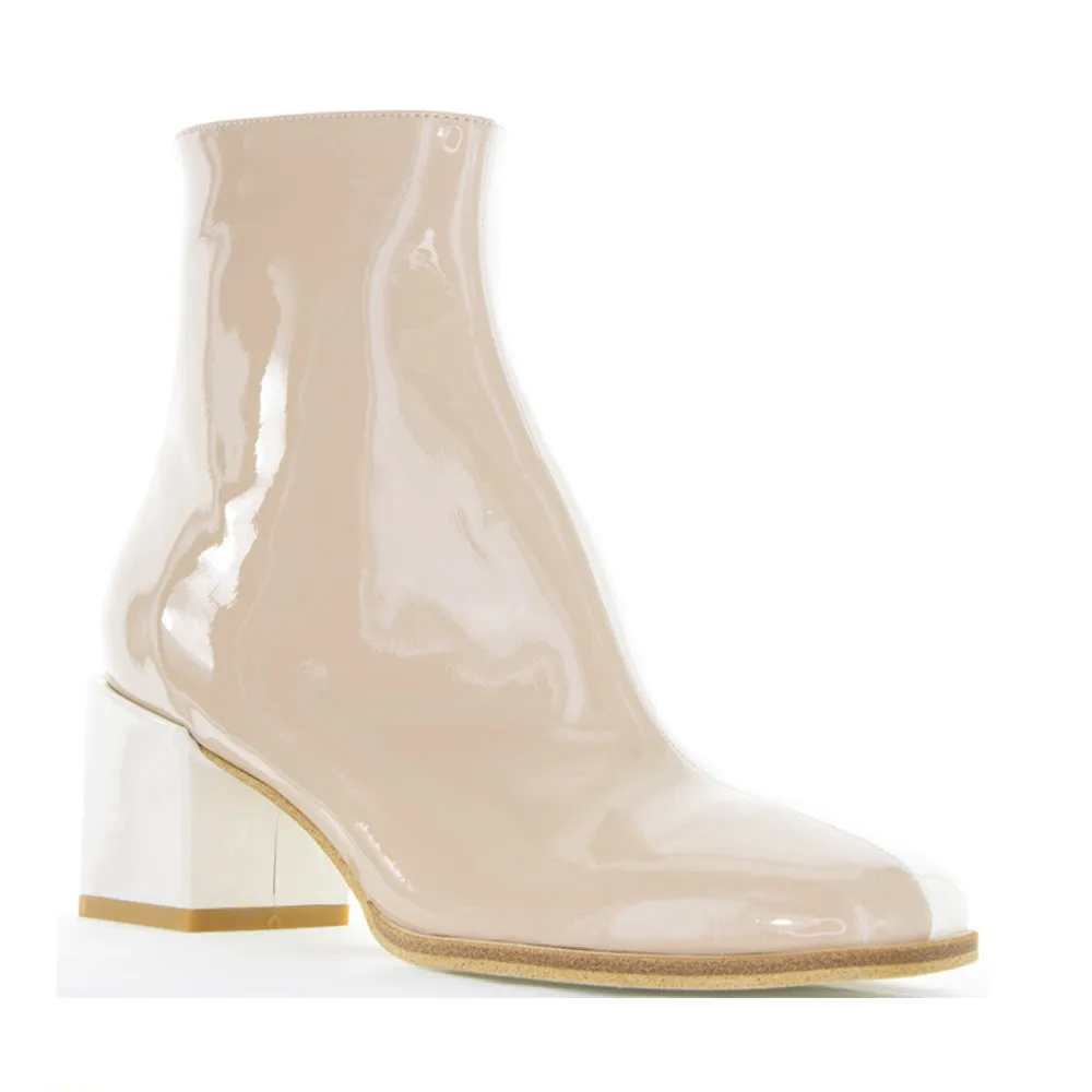 Deep Tread Fashionable Choice DJANGO & JULIETTE WARONI CAFE IVORY PATENT