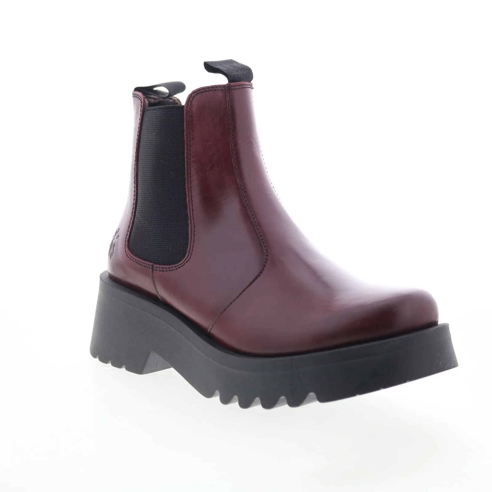 Fly London Medi MEDI789FLY-002 Womens Burgundy Leather Slip On Chelsea Boots Dry Interior Seamless Stitching