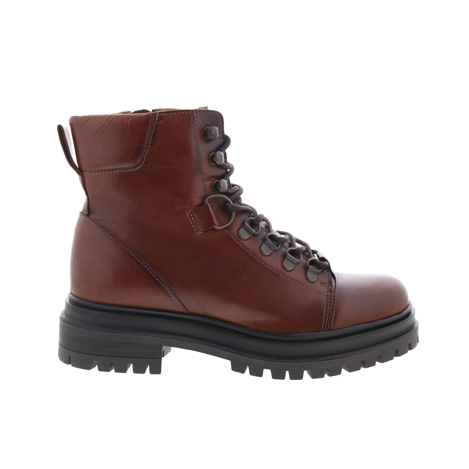 Miz Mooz Laight Womens Brown Leather Lace Up Casual Dress Boots Adventure Gear Athletic Edge