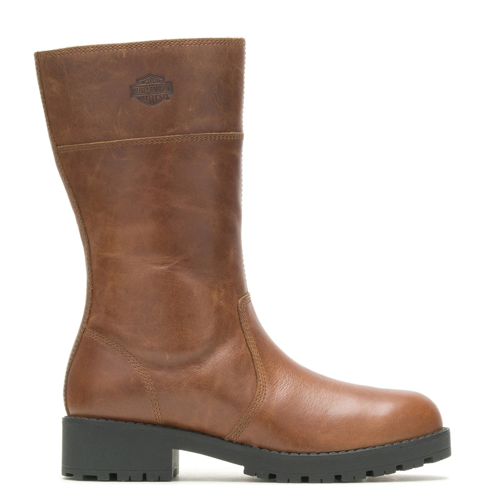 Harley-Davidson Lynwood Pull On D87220 Womens Brown Leather Motorcycle Boots Adventure Driven