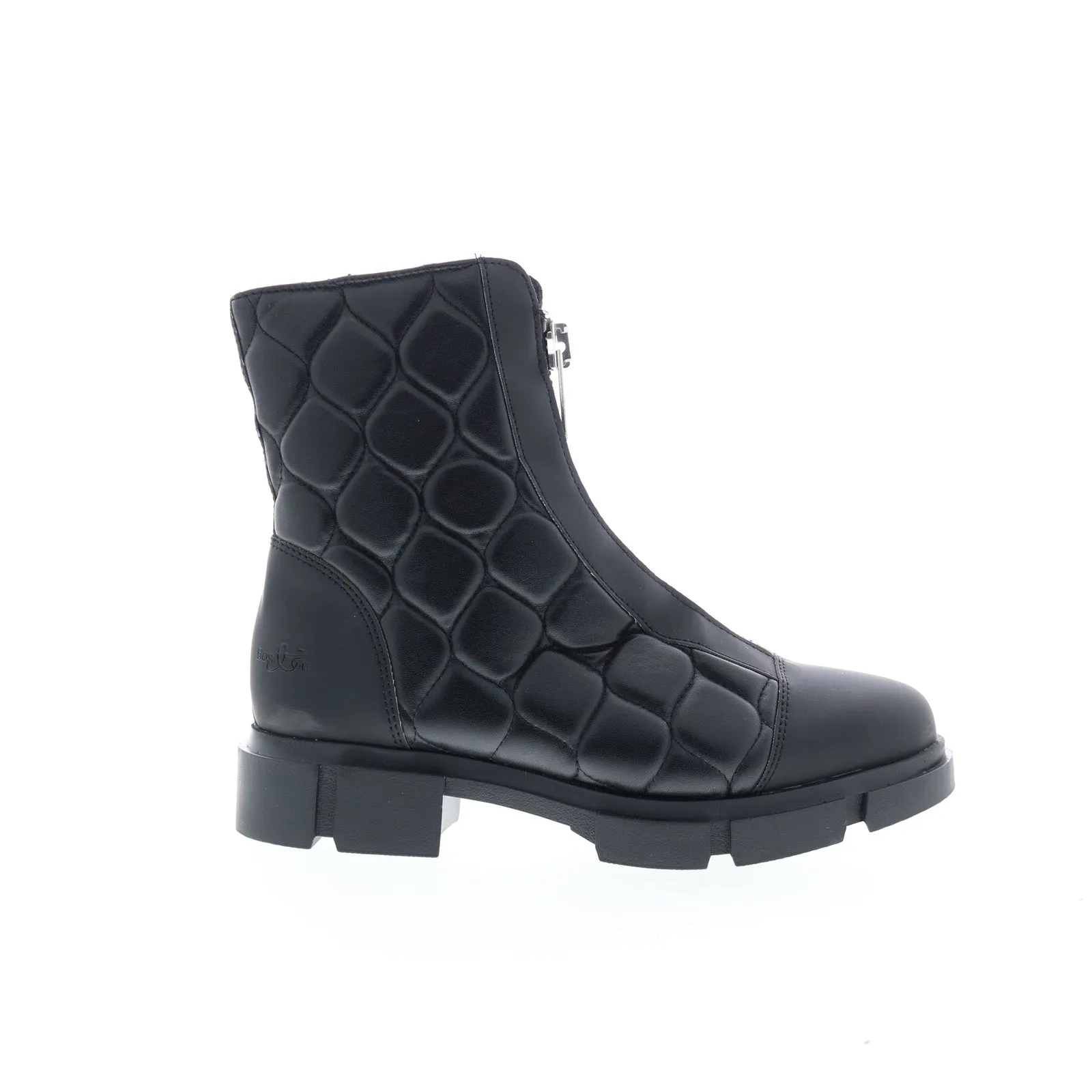 Bos. & Co. Lane Womens Black Leather Zipper Casual Dress Boots Cold Trek Textile Lining
