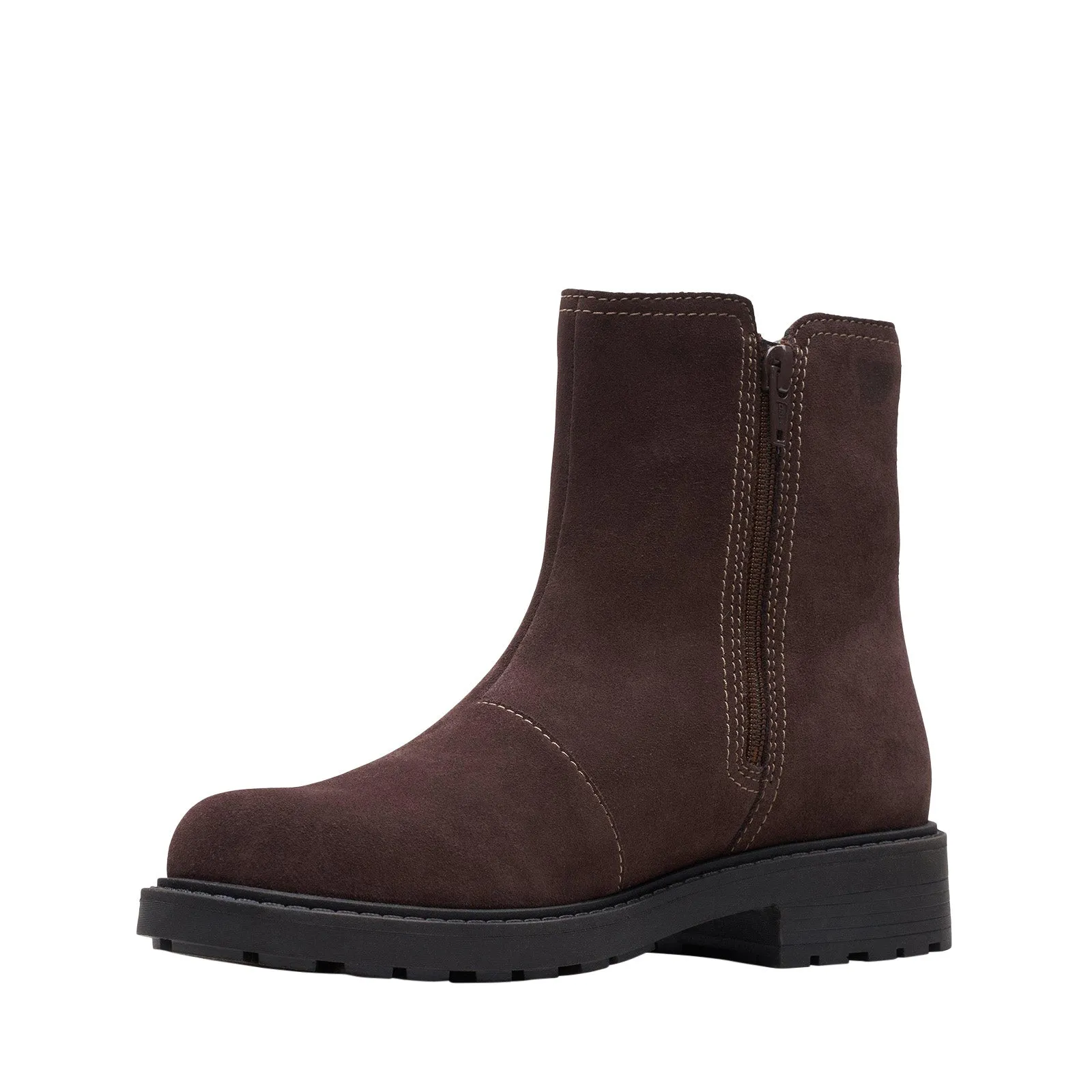 Clarks Opal Sky 26167848 Womens Brown Suede Slip On Chelsea Boots Everyday Wear Comfortable buckles
