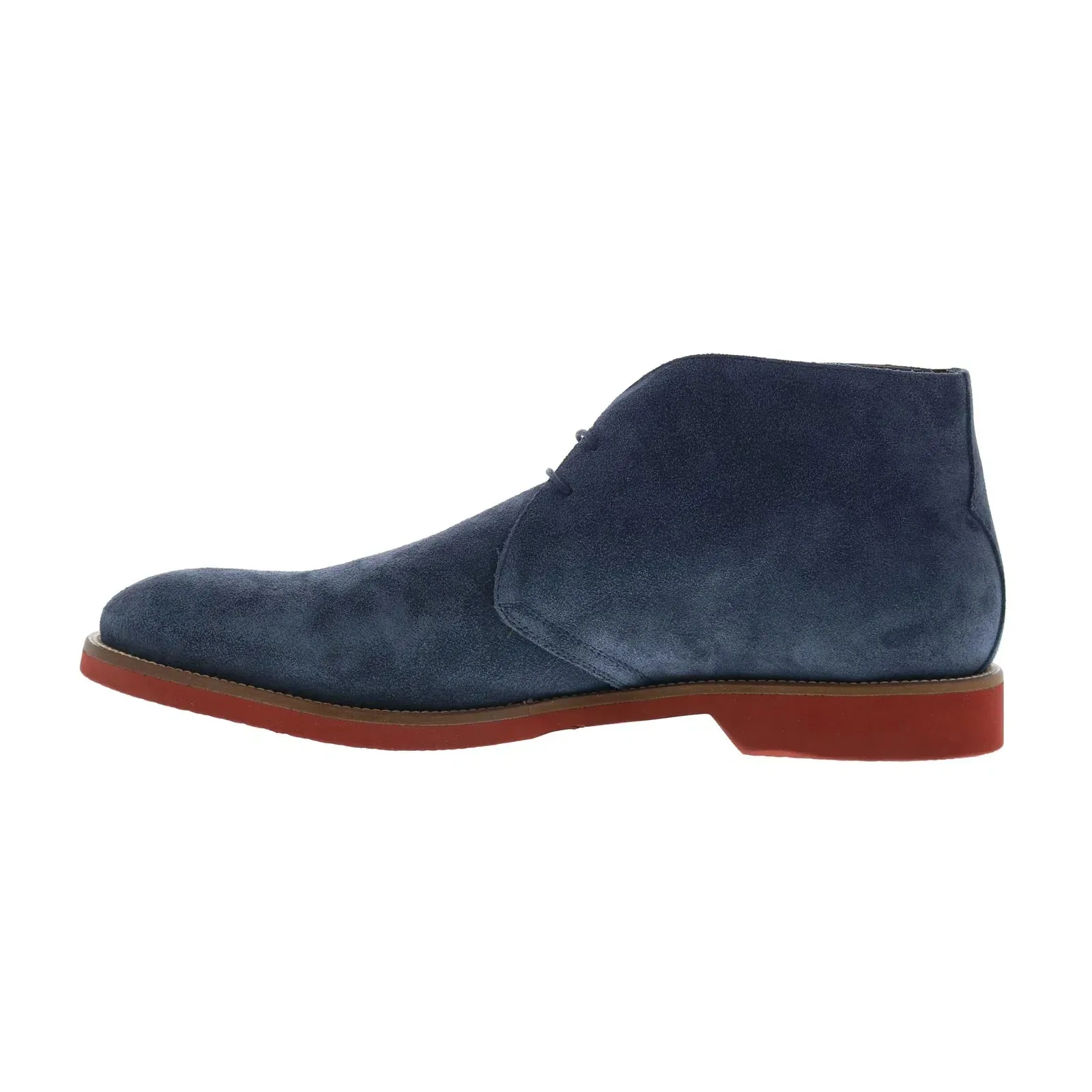 Pastori by Di Bianco Hostillian Suede Mens Blue Suede Lace Up Chukkas Boots Removable