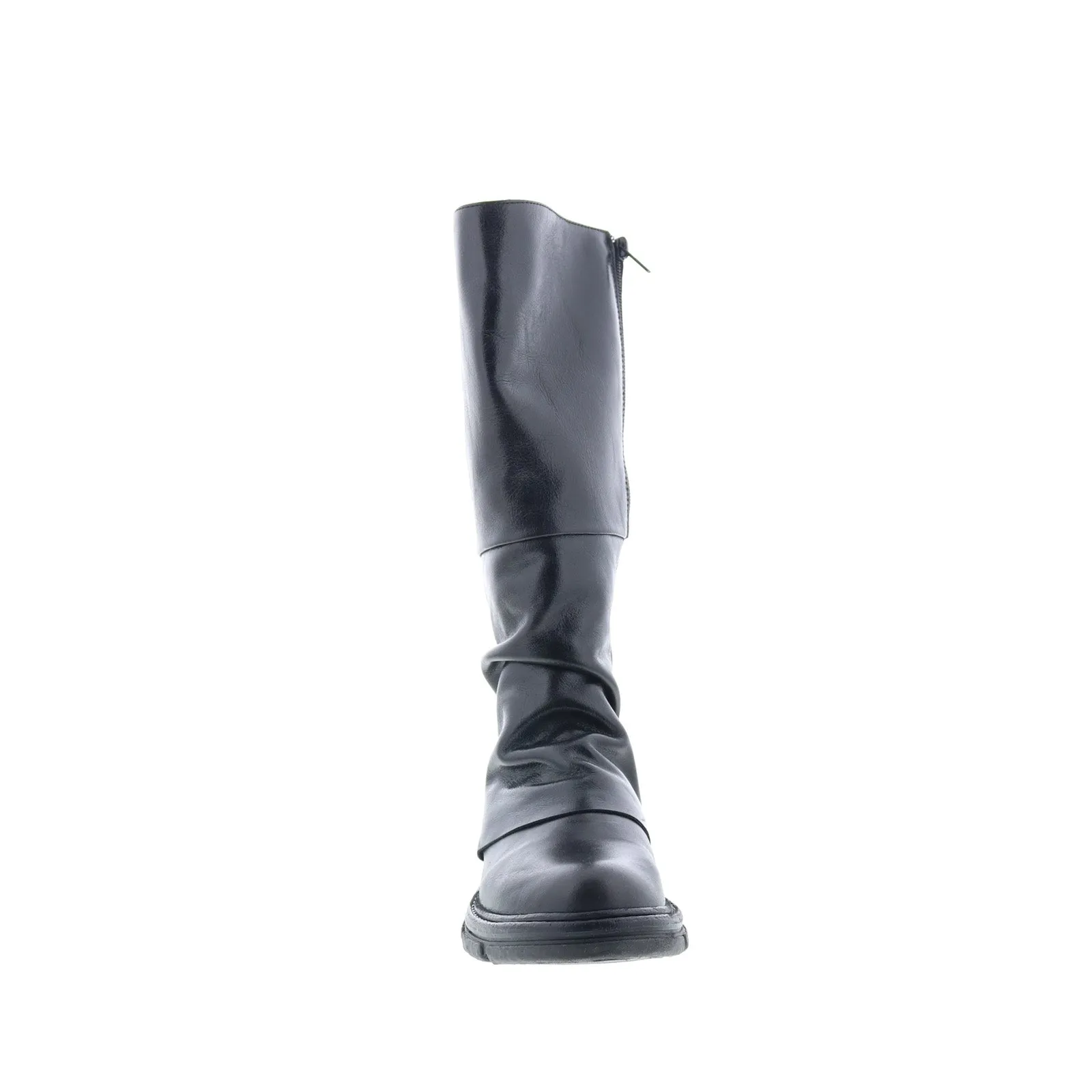 Miz Mooz Helin Womens Black Leather Zipper Casual Dress Boots All Day