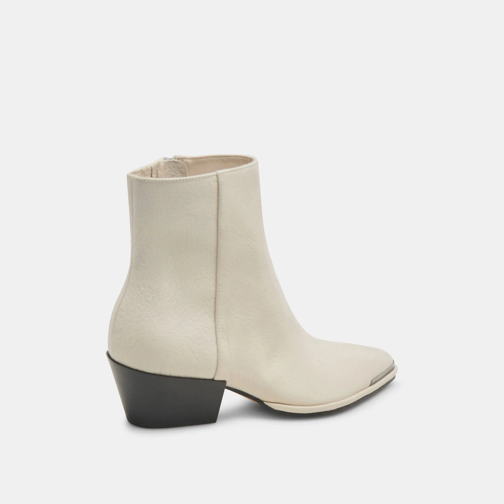 NONAH BOOTIES IVORY LEATHER Minimal Look