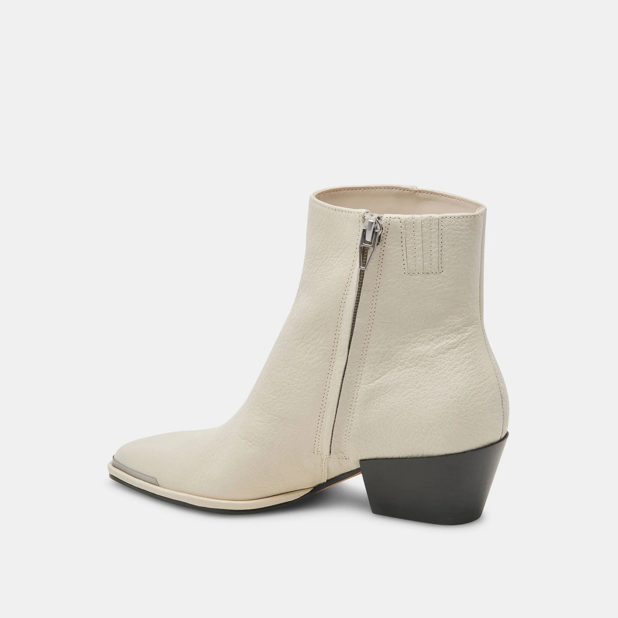 Compact Form Resilient Sole NONAH BOOTIES IVORY LEATHER