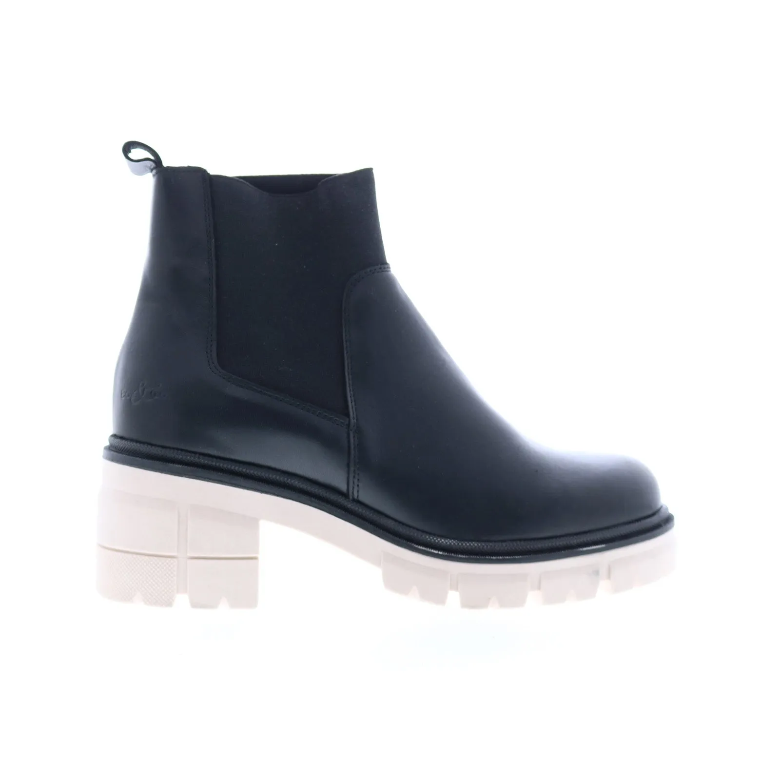 Mud Friendly All Day Use Bos. & Co. Bianc Womens Black Synthetic Slip On Ankle & Booties Boots