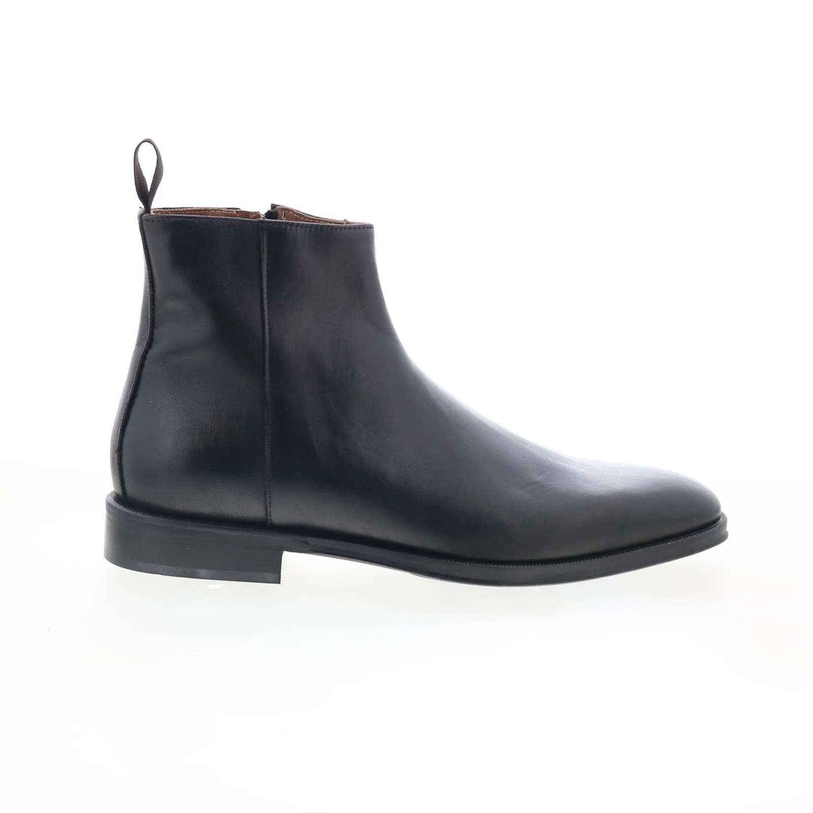Oil-Resistant Bruno Magli Nomad BM1NMDA0P Mens Black Leather Zipper Casual Dress Boots