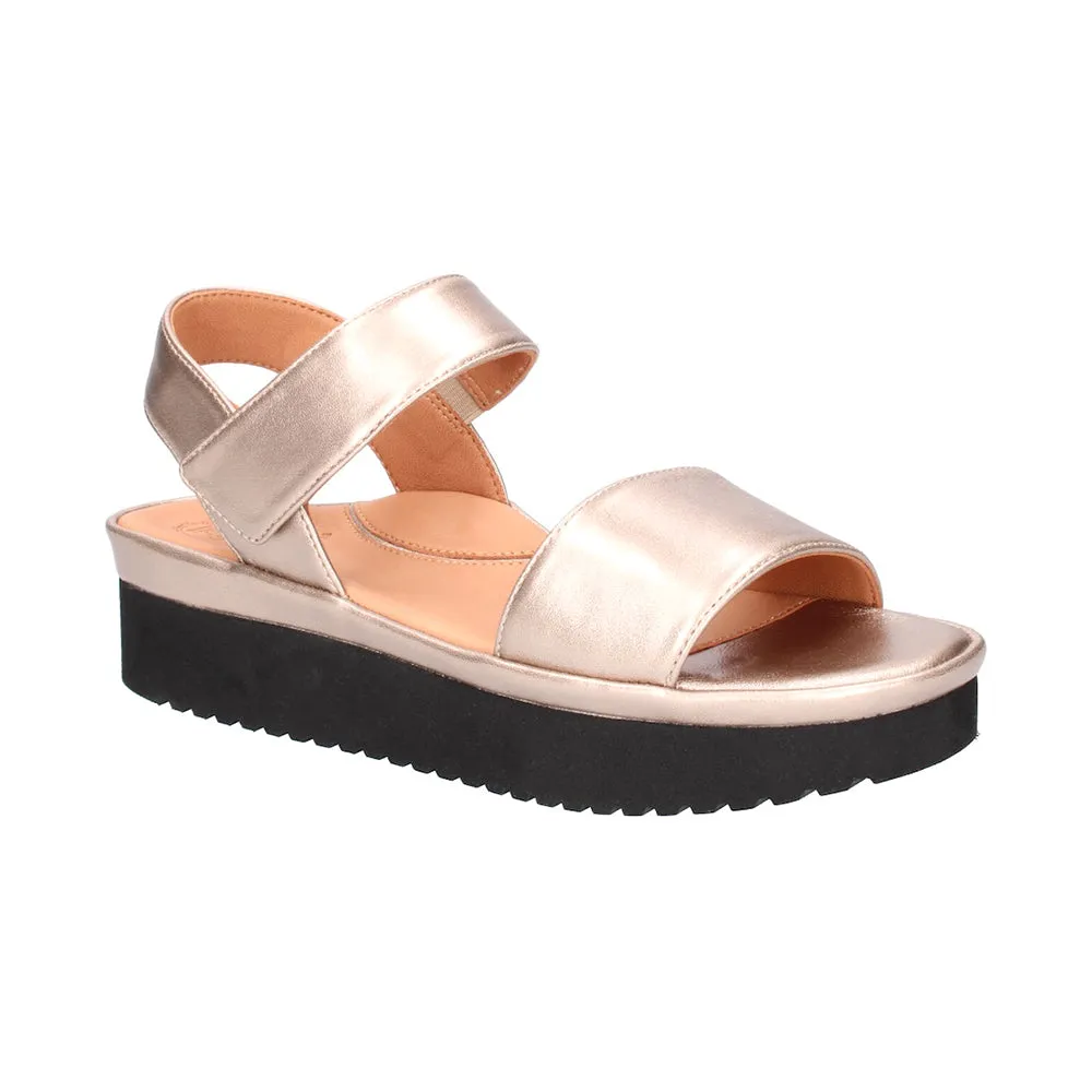 Month Strong Abrilla Sandal - Champagne Met Nappa