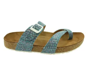 Flexible Mesh Size 38/UK5 only - Haflinger Sandals Juno Blue-multi