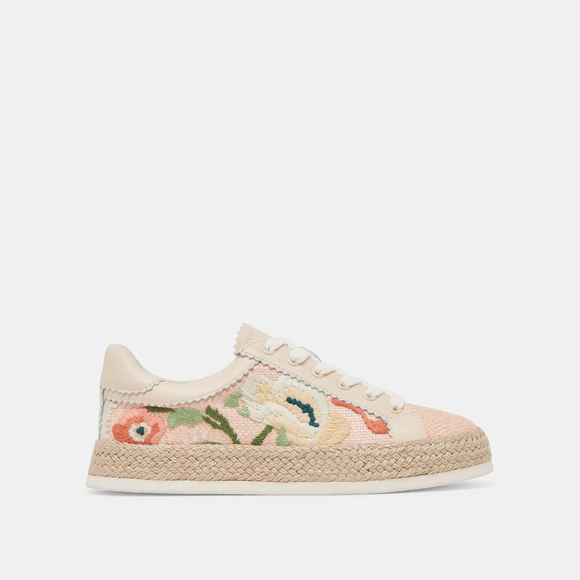 AZALIA SNEAKERS PINK FLORAL RAFFIA Lightweight Support Step Easy