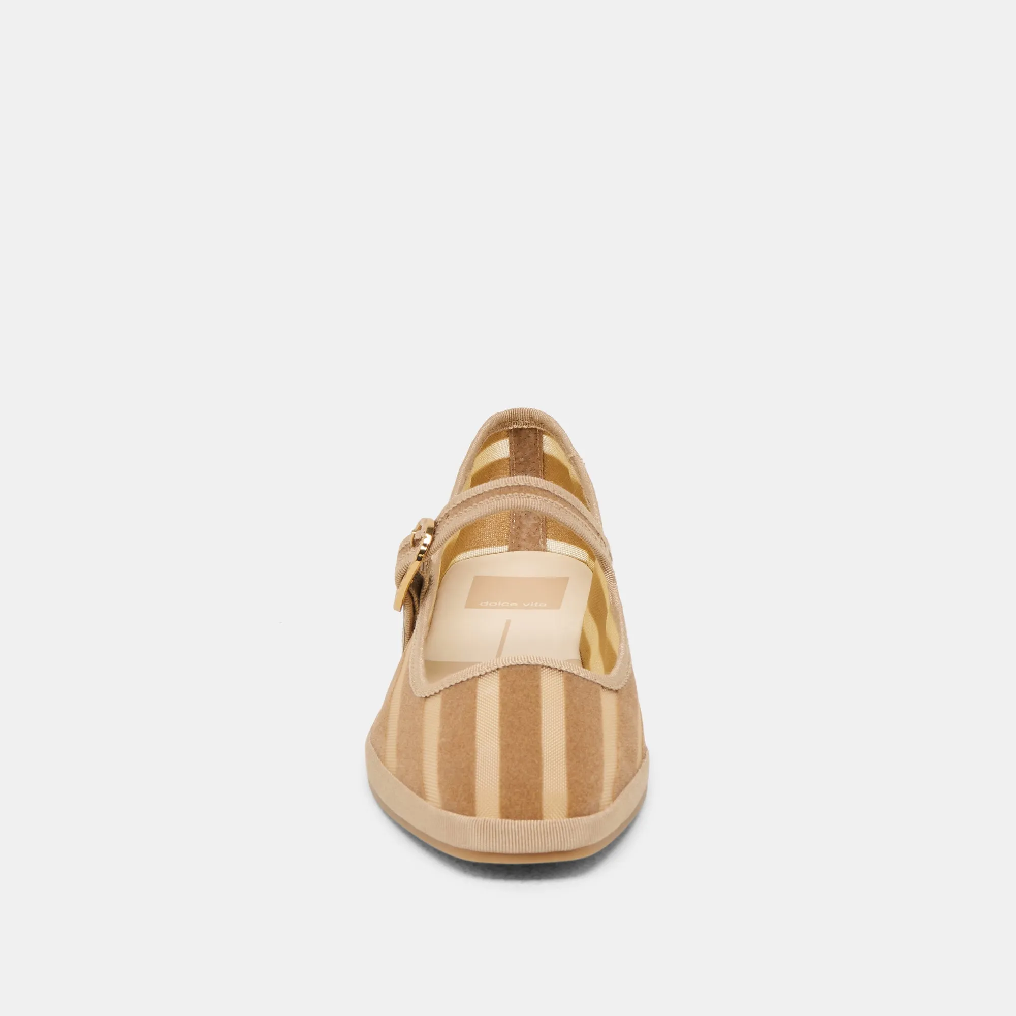 TAMEKA BALLET FLATS TAN STRIPE MESH Workhorse Footwear