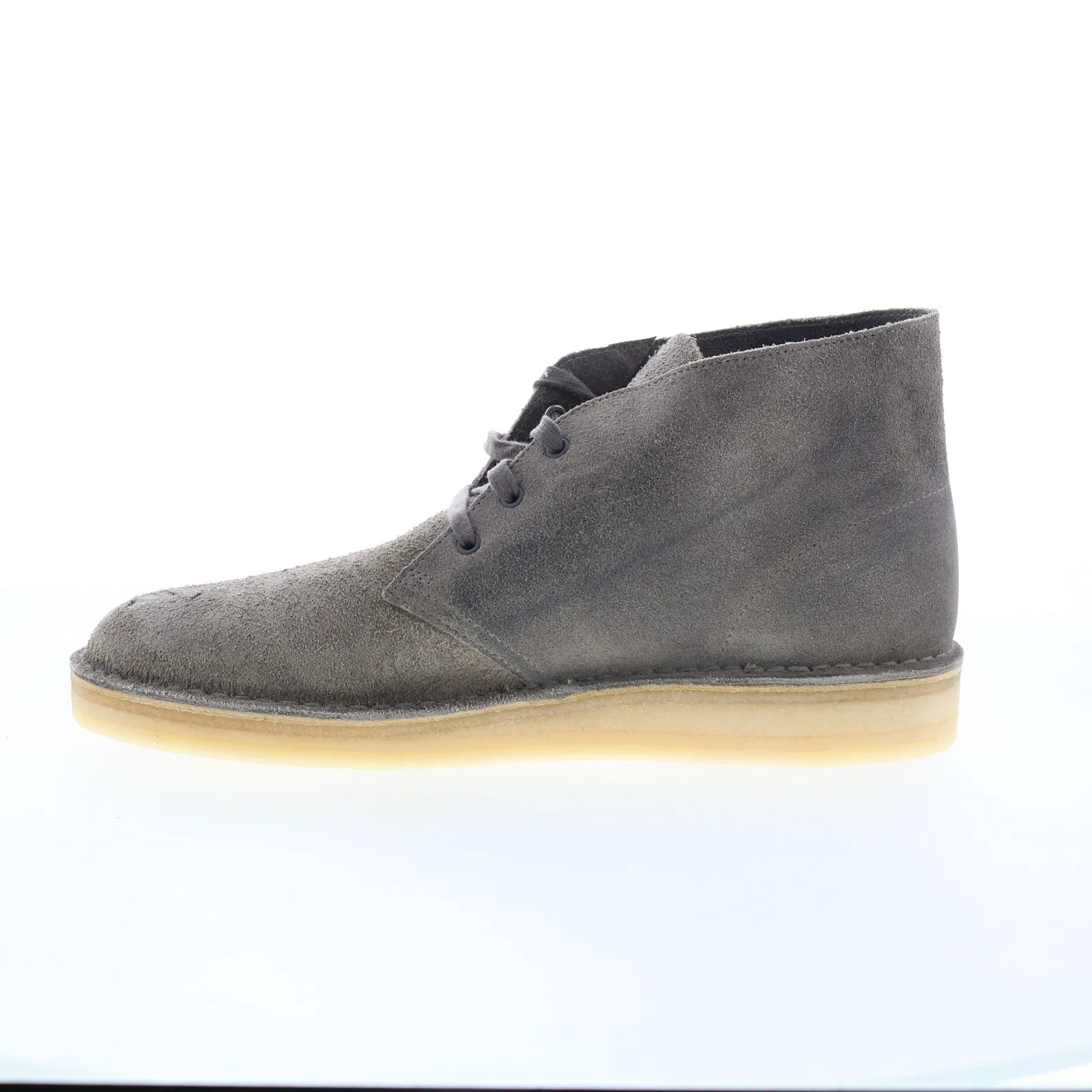 Clarks Desert Coal 26173282 Mens Gray Suede Lace Up Chukkas Boots Impact absorption High Ankle Support