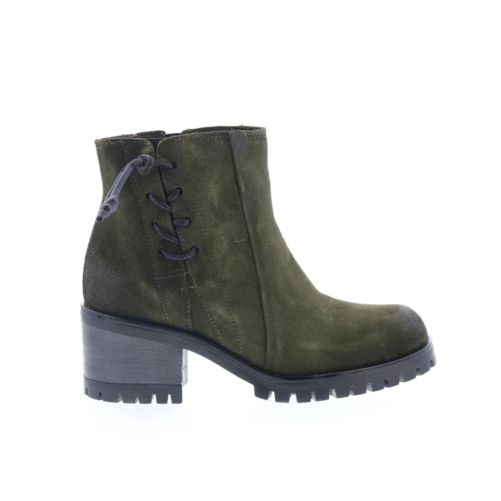 Miz Mooz Maiden Womens Green Suede Zipper Ankle & Booties Boots Quick Wear