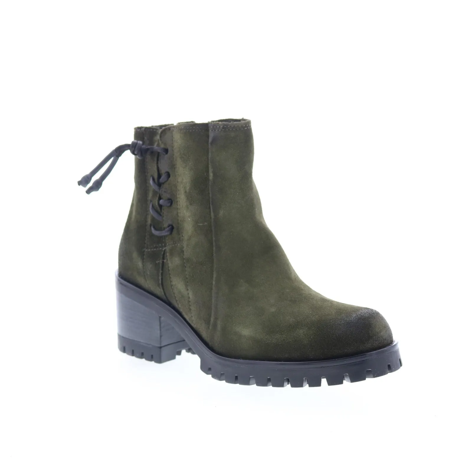 Miz Mooz Maiden Womens Green Suede Zipper Ankle & Booties Boots Fast Wear