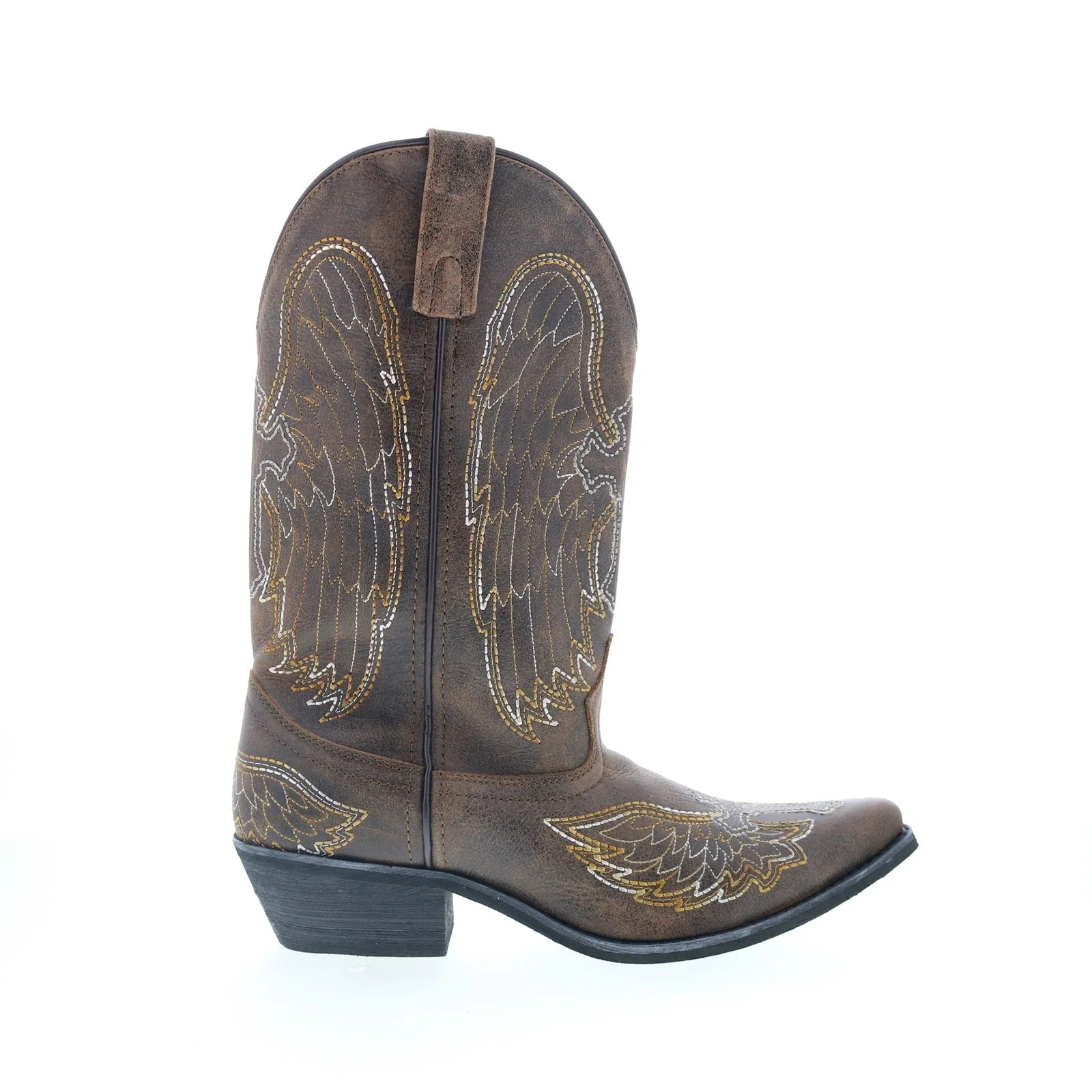 Neutral palette Smoky Mountain Boots Guardian 6028 Womens Brown Leather Slip On Western Boots