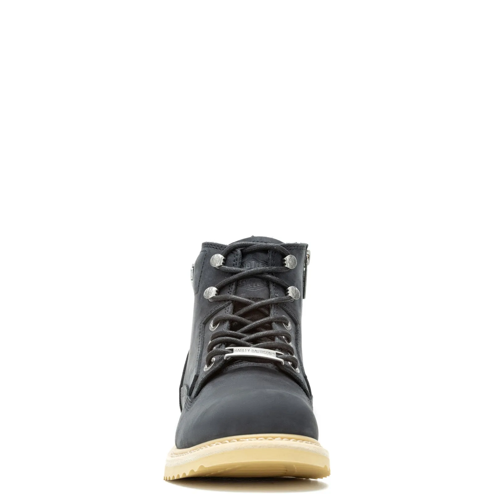 Harley-Davidson Beaton D93852 Mens Black Leather Lace Up Casual Dress Boots Custom Fit