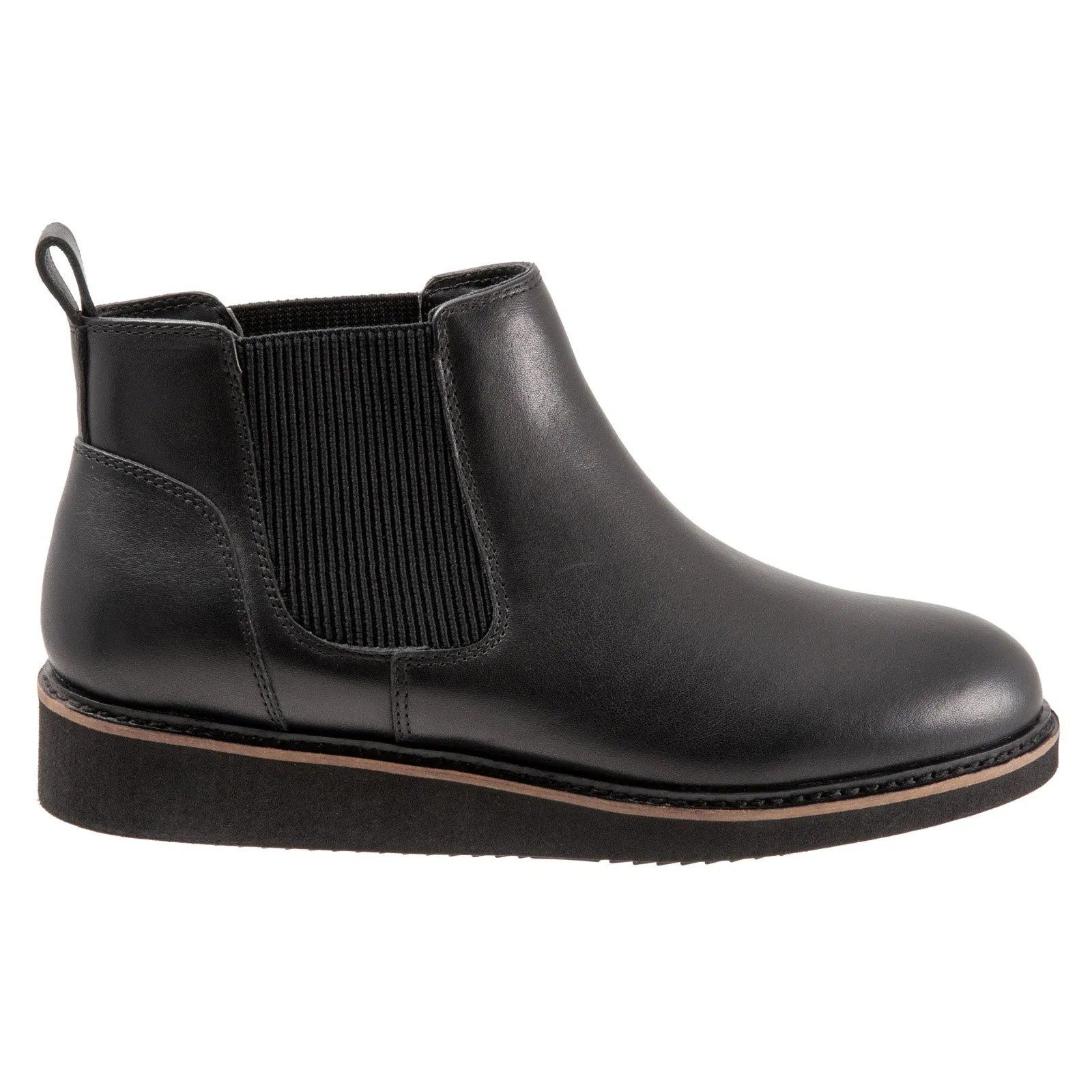 Beach Walk Cushion Build Softwalk Wildwood S2164-001 Womens Black Narrow Leather Chelsea Boots