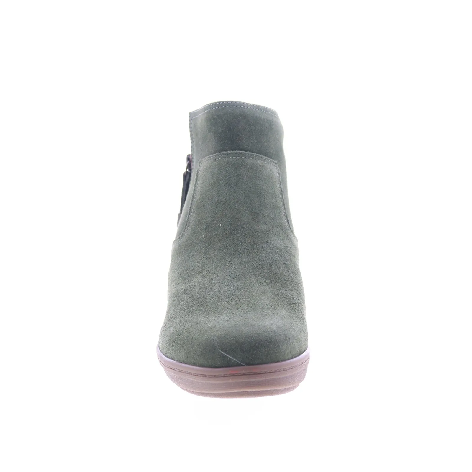 Long Walk Easy Spirit Sol SESOL Womens Green Wide Suede Casual Dress Boots