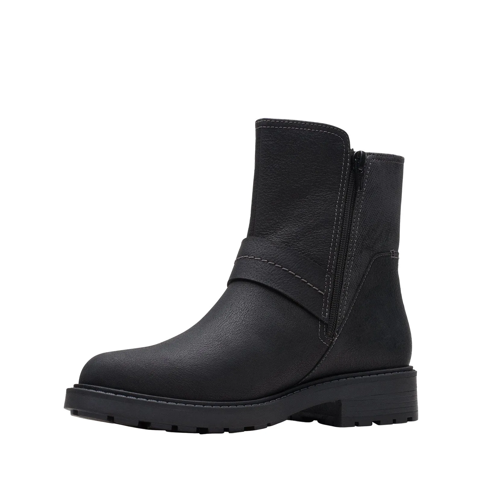 Rain Terrain Clarks Opal Rose 26168444 Womens Black Leather Casual Dress Boots