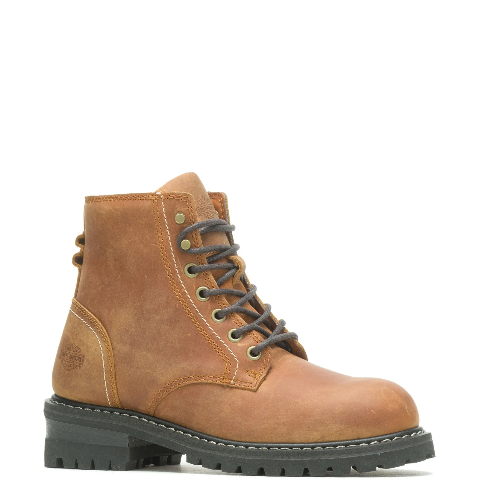 hiking adventure Outdoor Utility Harley-Davidson Bentler W 5" De D87237 Womens Brown Leather Motorcycle Boots