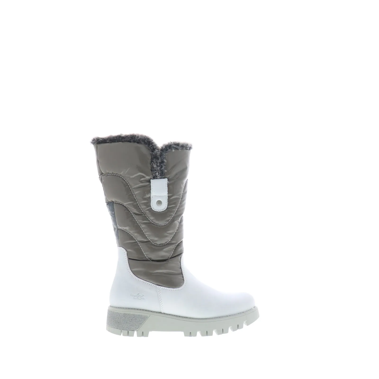 Cushioned Support Bos. & Co. Astrid Womens White Leather Zipper Casual Dress Boots