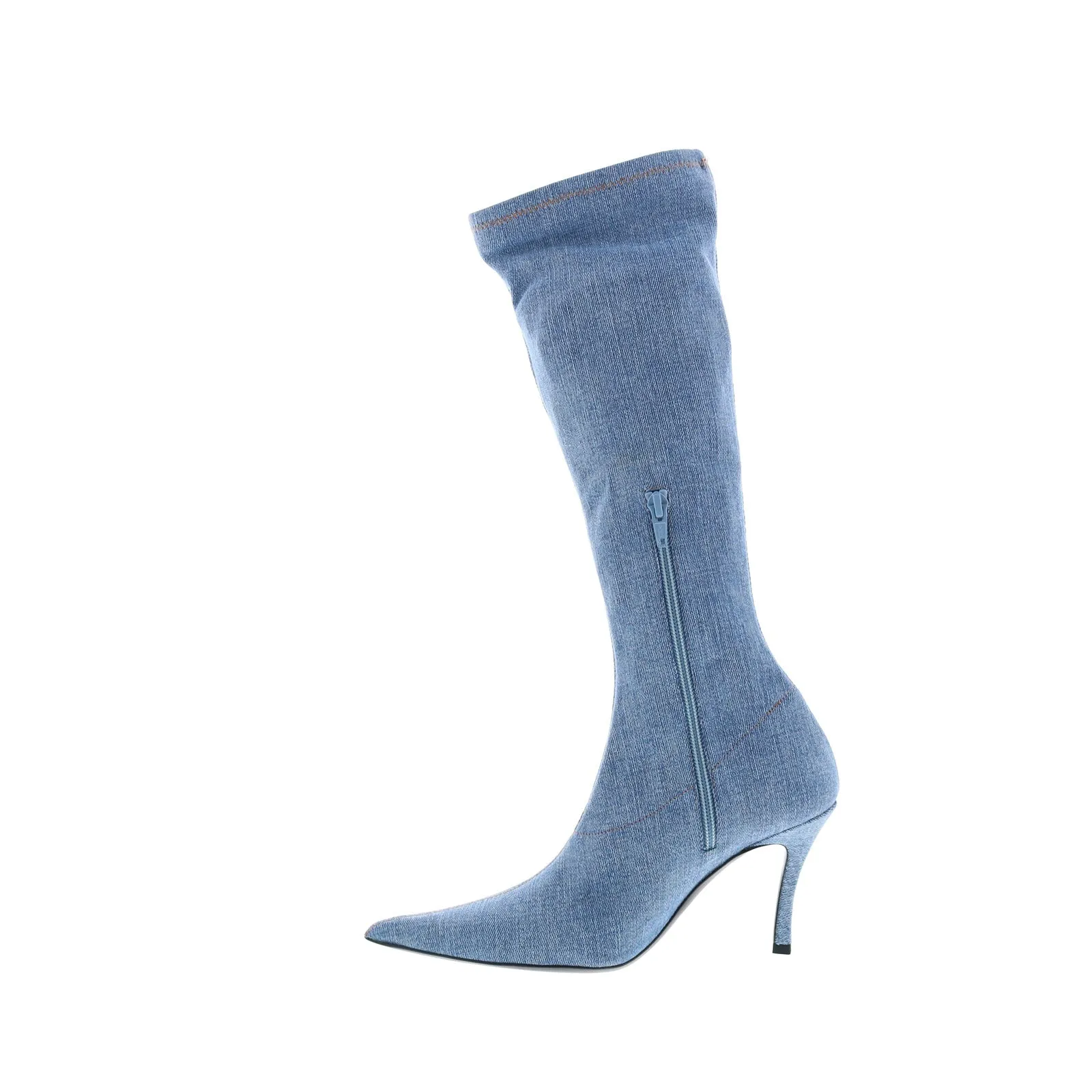 Diesel D-Venus KBT Y02917-P0585-H0167 Womens Blue Canvas Knee High Boots Flexible Comfort